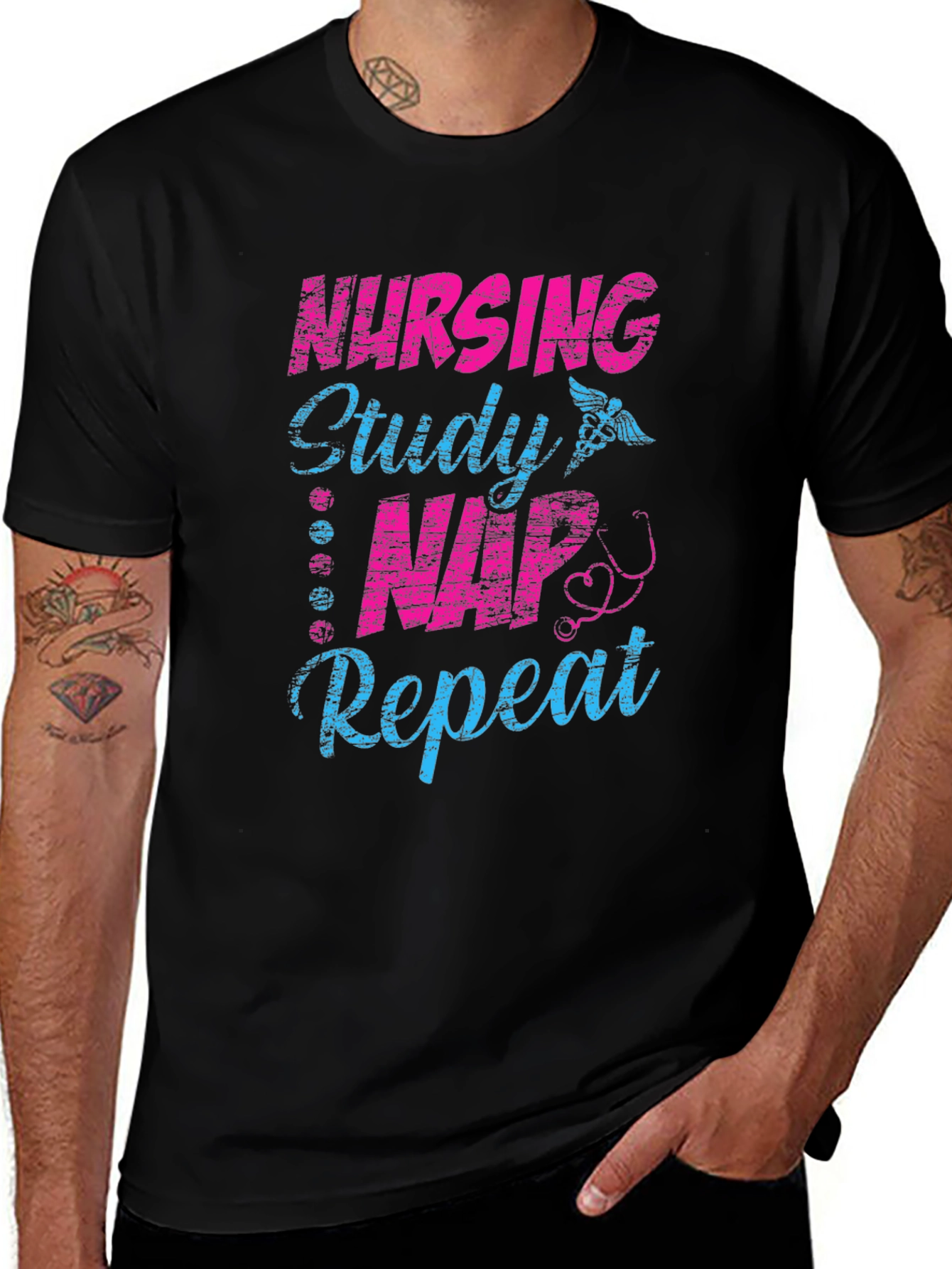 Nursing Study Nap Repeat T-Shirt