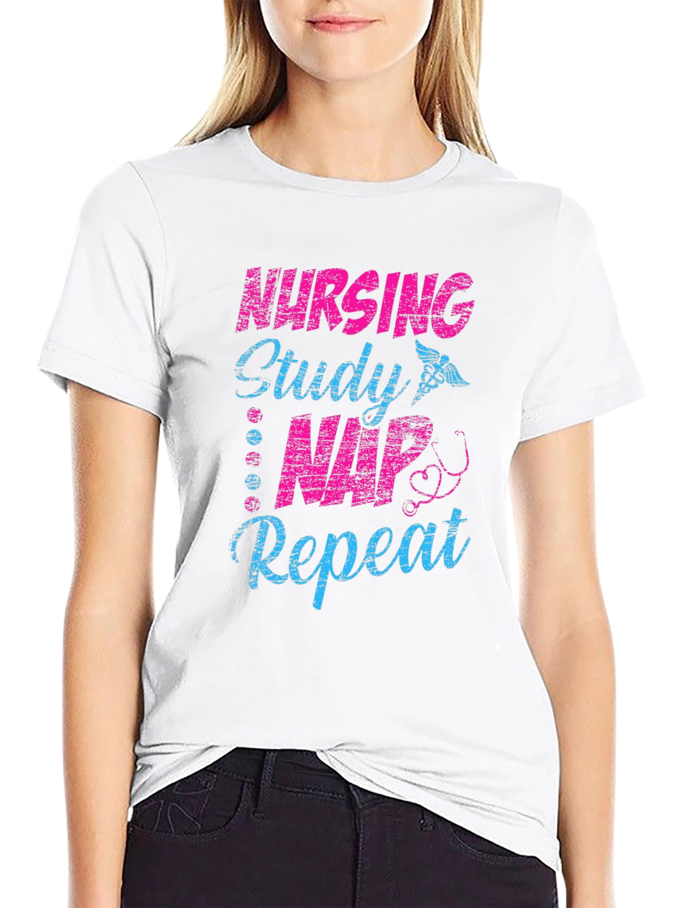 Nursing Study Nap Repeat T-Shirt