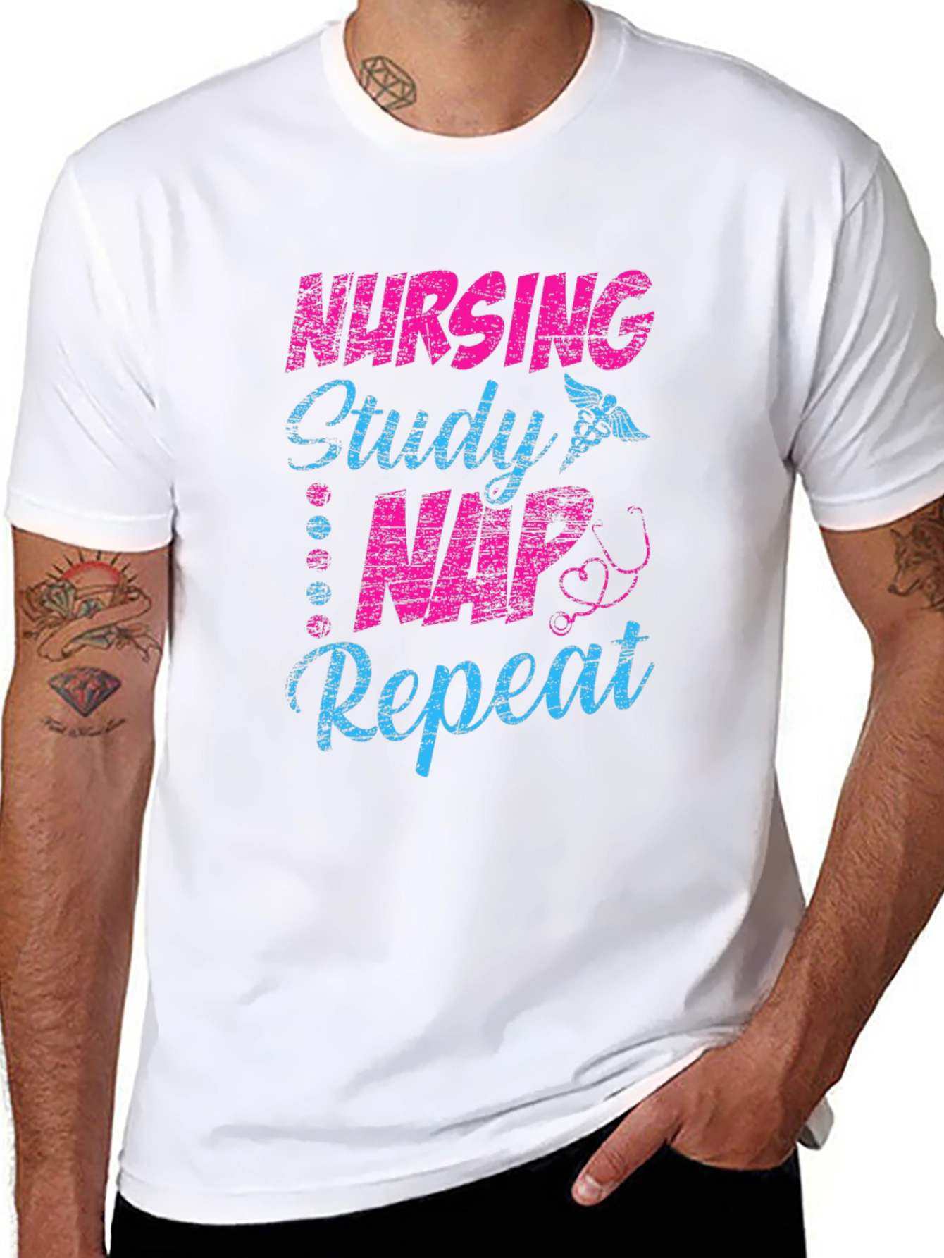 Nursing Study Nap Repeat T-Shirt