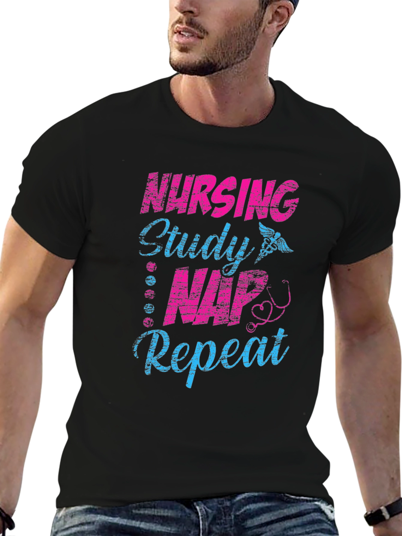 Nursing Study Nap Repeat T-Shirt