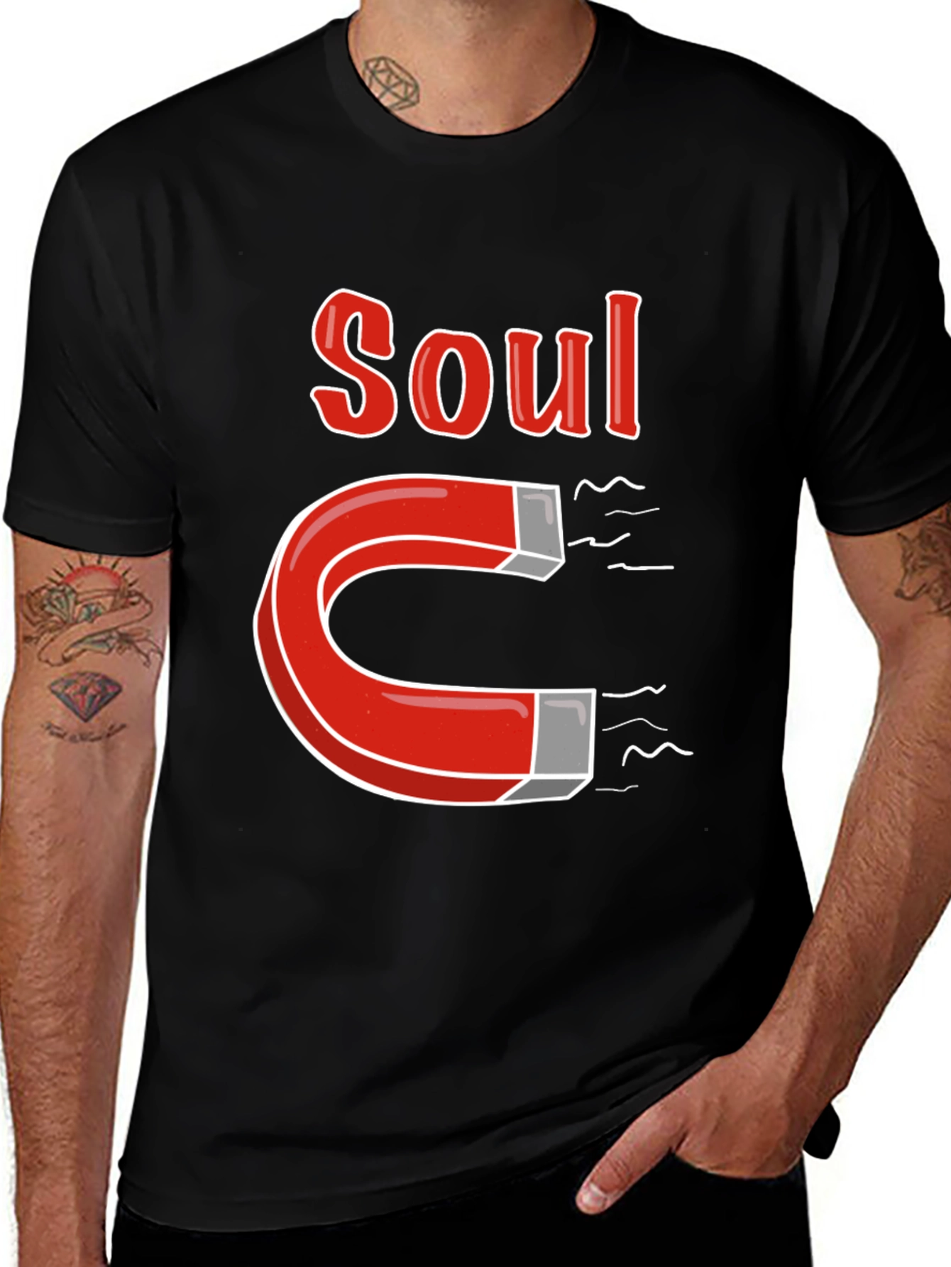 Soul Magnet Graphic T-Shirt - Black