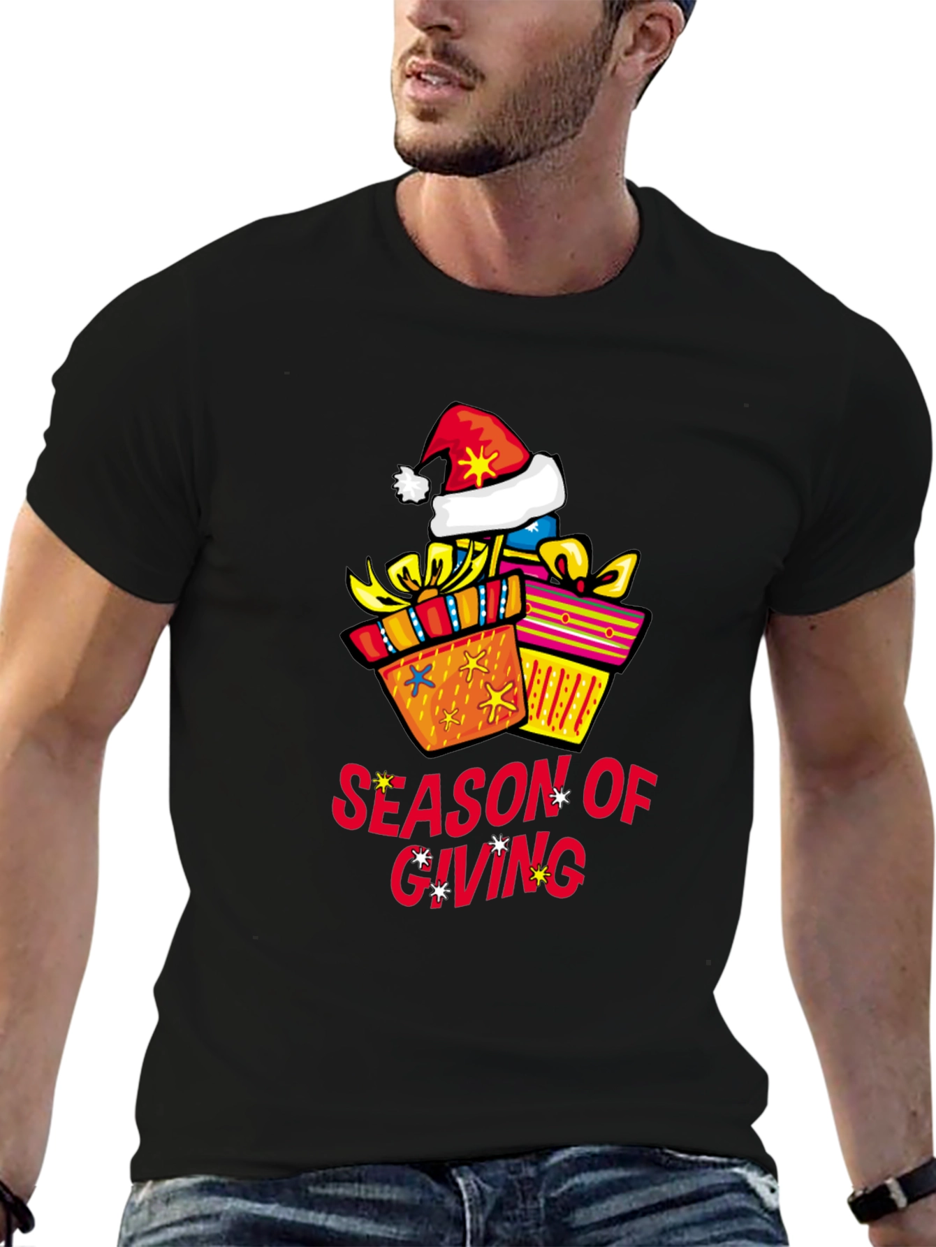 Season of Giving Graphic Tee - Holiday Gift Shirt