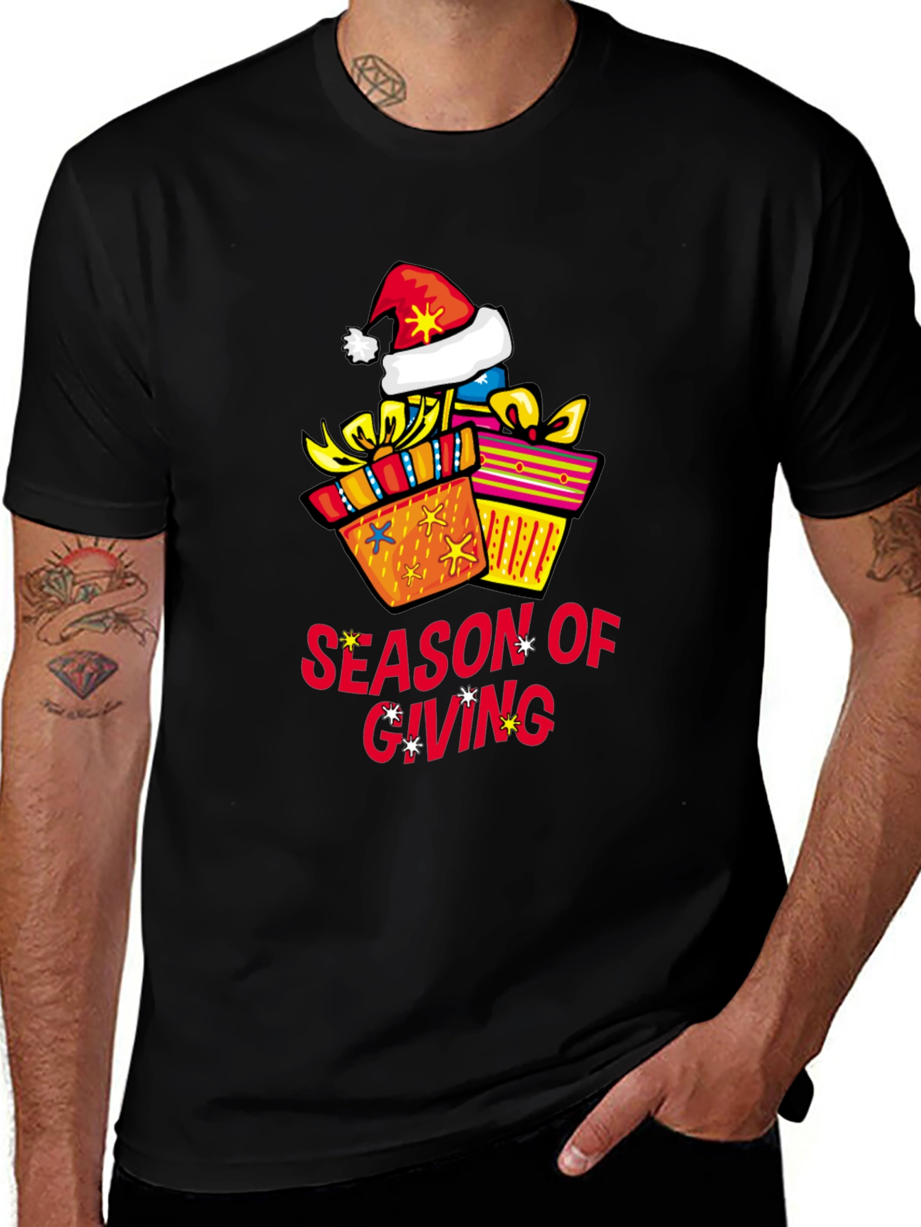 Season of Giving Graphic Tee - Holiday Gift Shirt
