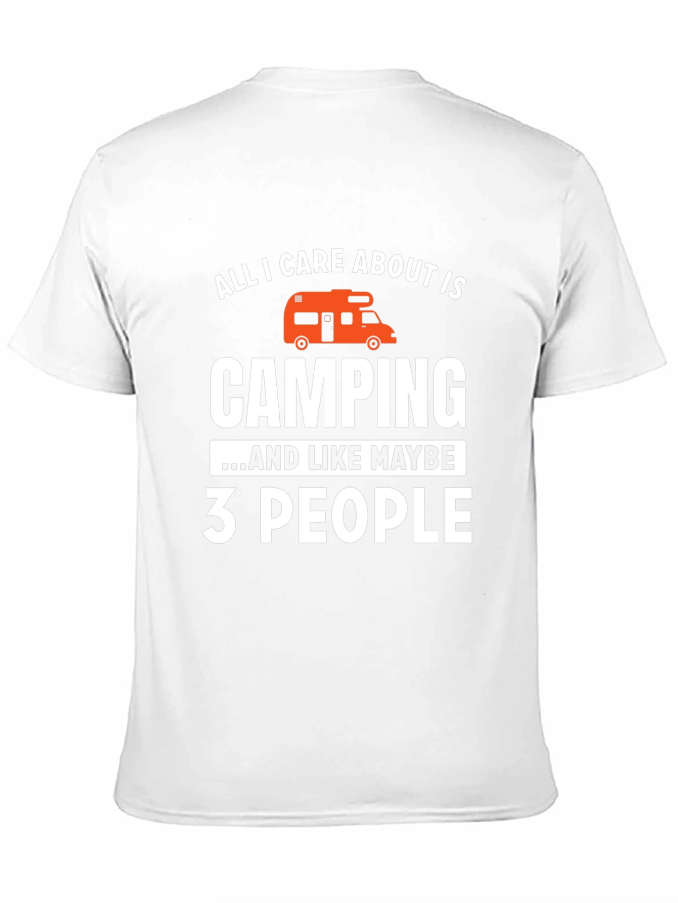 Camping and 3 People Black Graphic T-Shirt