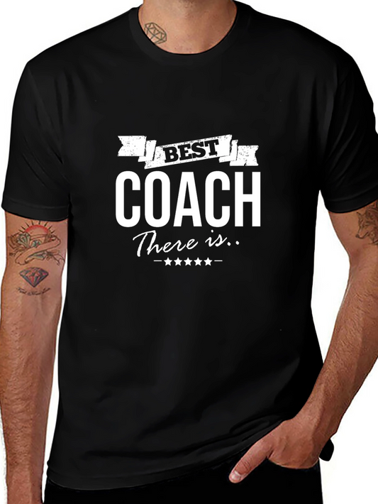 Best Coach T-Shirt - Black Cotton Tee for Coaches