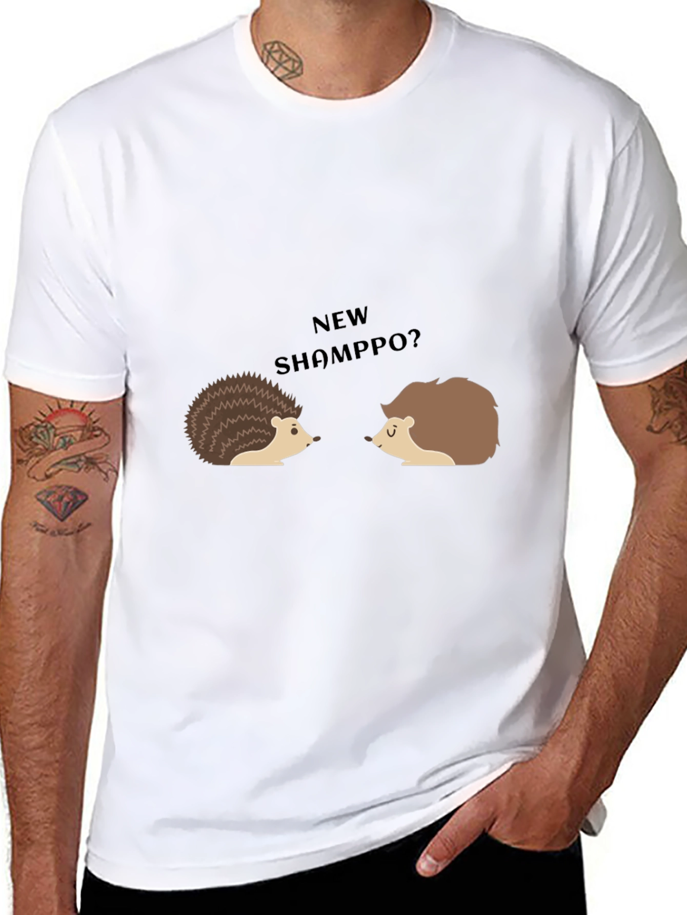 Funny Hedgehog T-Shirt - New ShampPO?