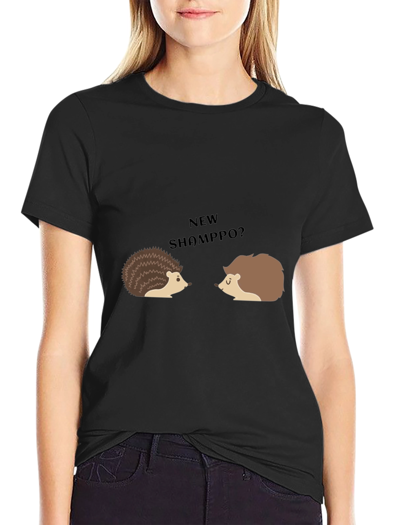 Funny Hedgehog T-Shirt - New ShampPO?