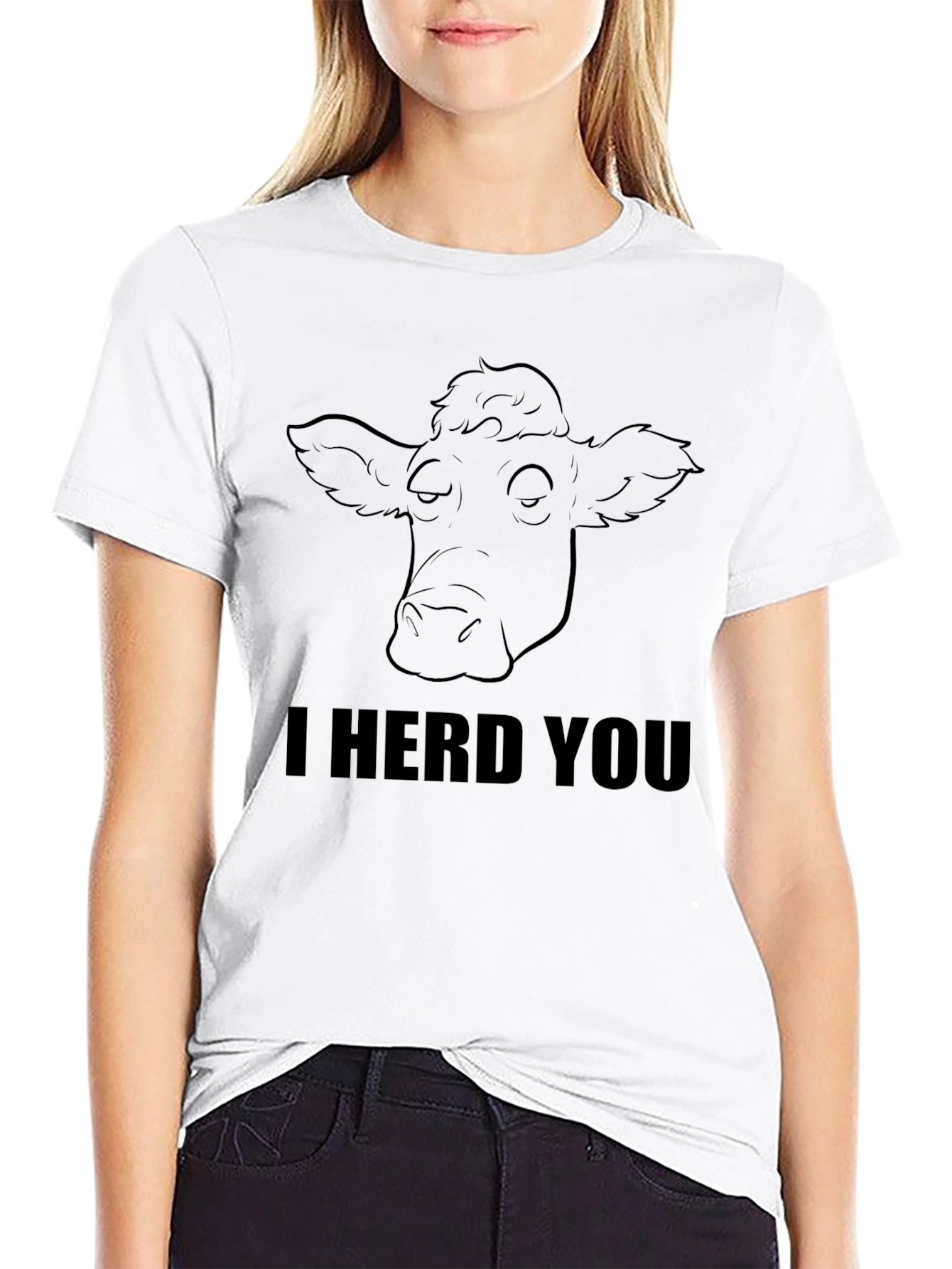 I Herd You Funny Cow Graphic Tee