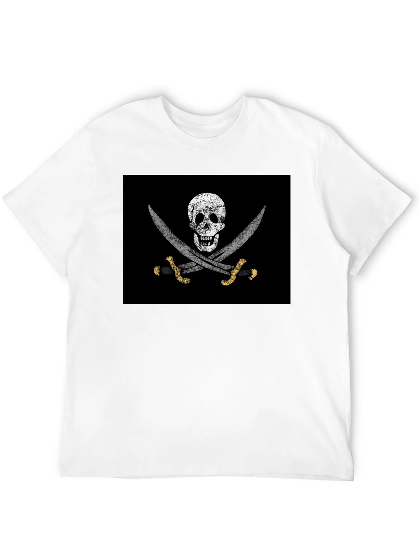 Pirate Skull & Swords Graphic T-Shirt - Black