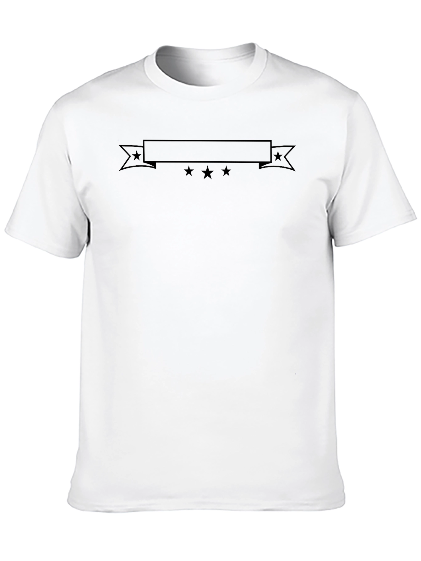 Mens Black Graphic T-Shirt - Banner Design