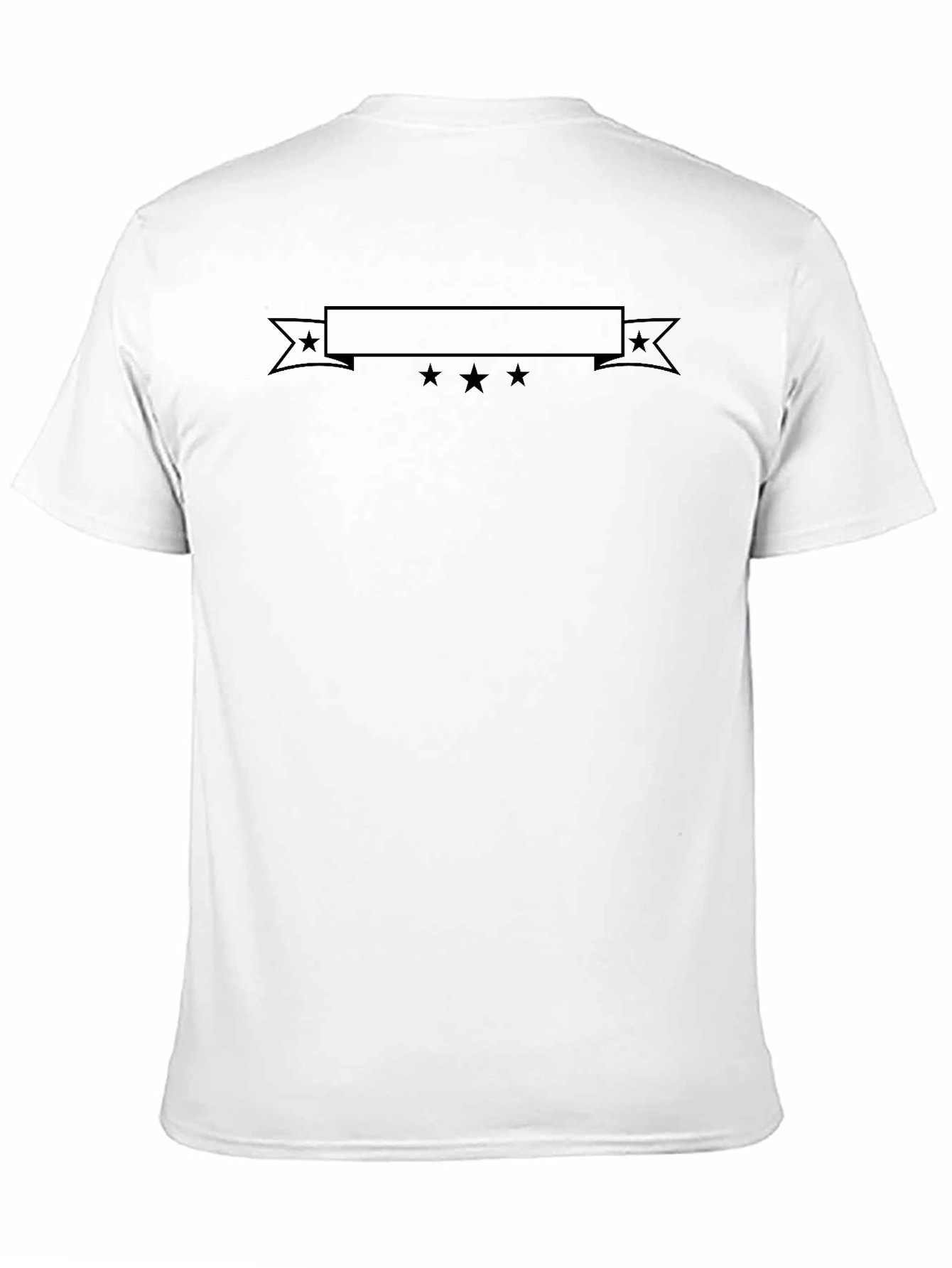 Mens Black Graphic T-Shirt - Banner Design