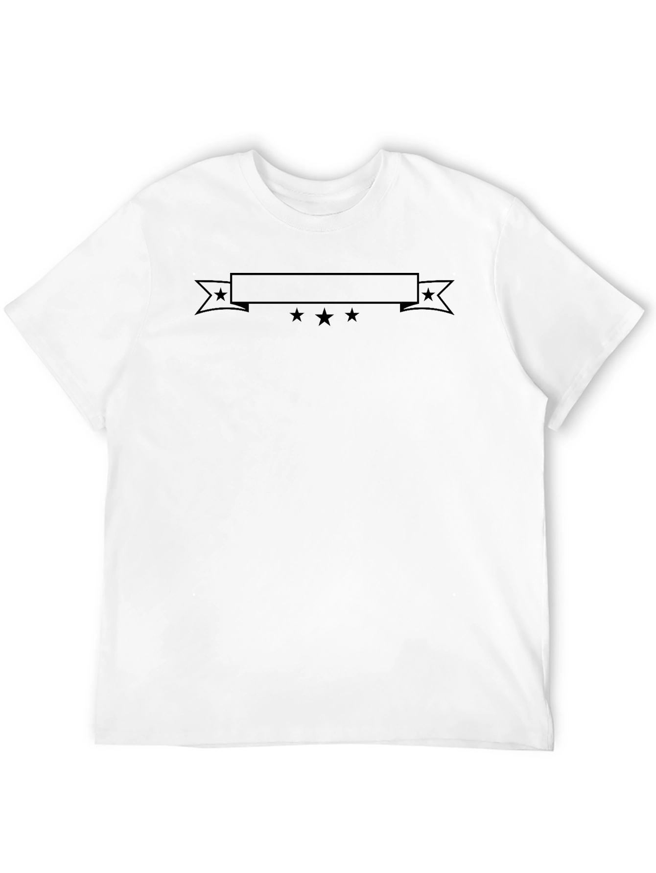 Mens Black Graphic T-Shirt - Banner Design