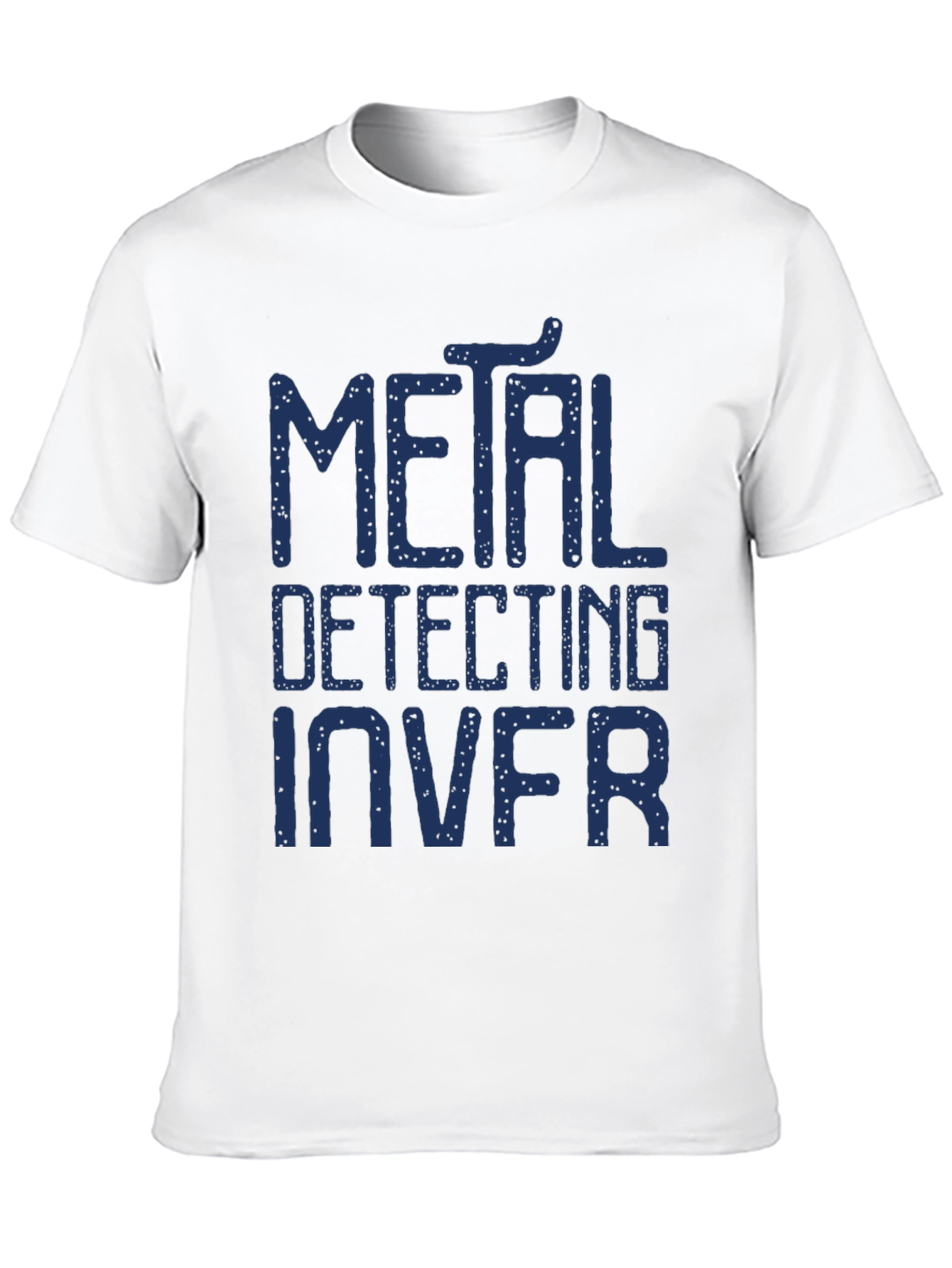 Metal Detecting T-Shirt - Blue Text on Black