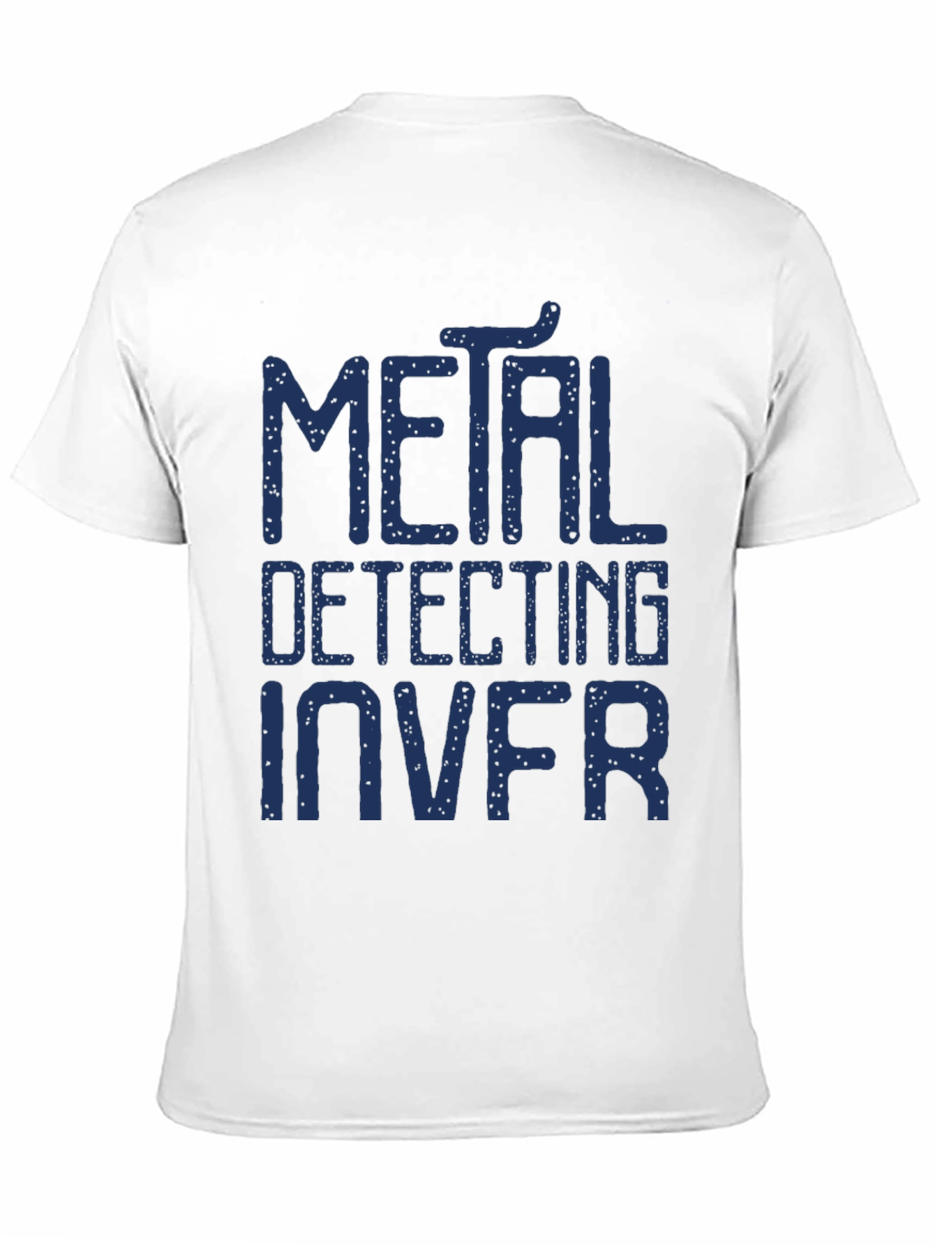 Metal Detecting T-Shirt - Blue Text on Black