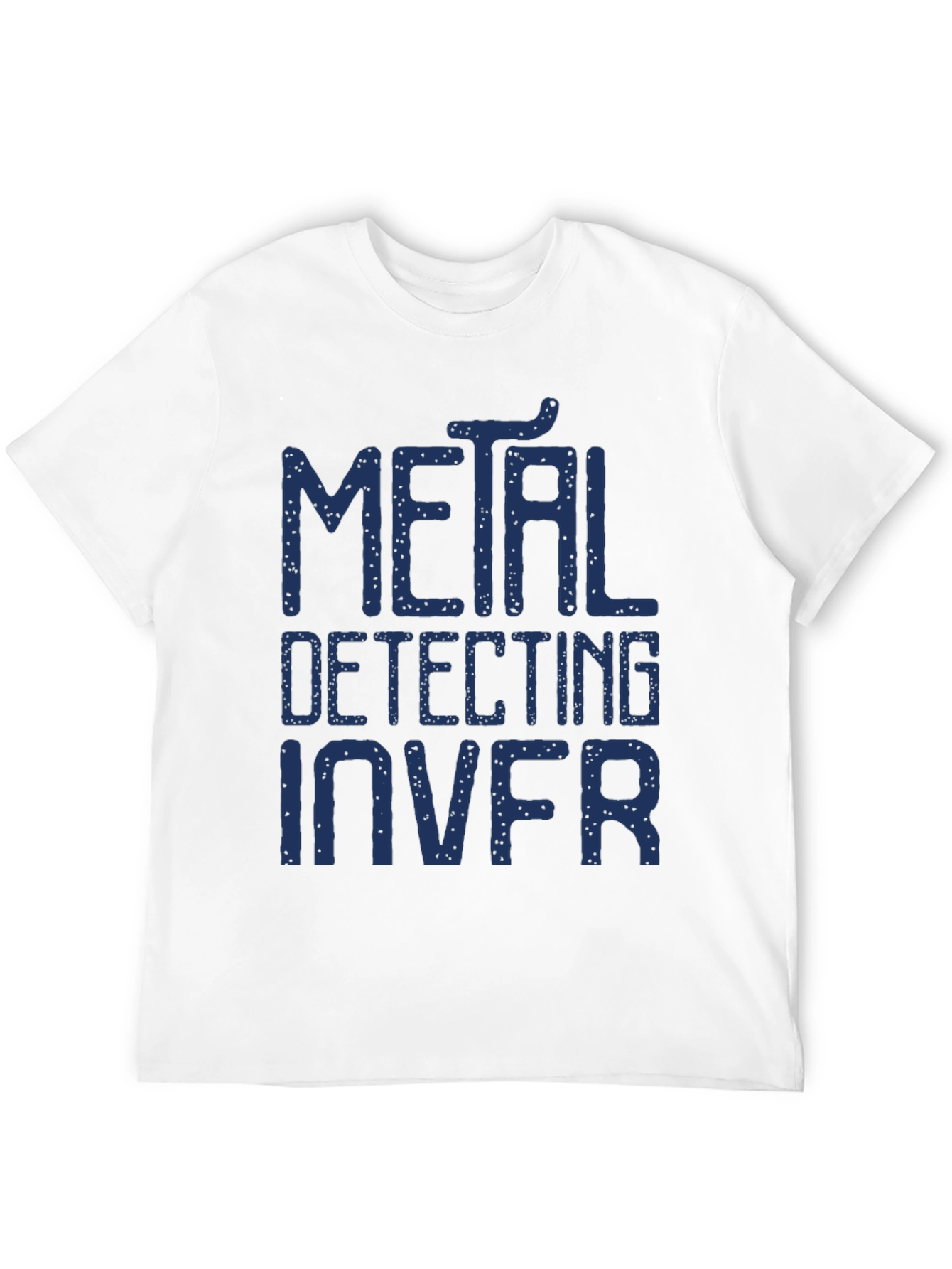 Metal Detecting T-Shirt - Blue Text on Black