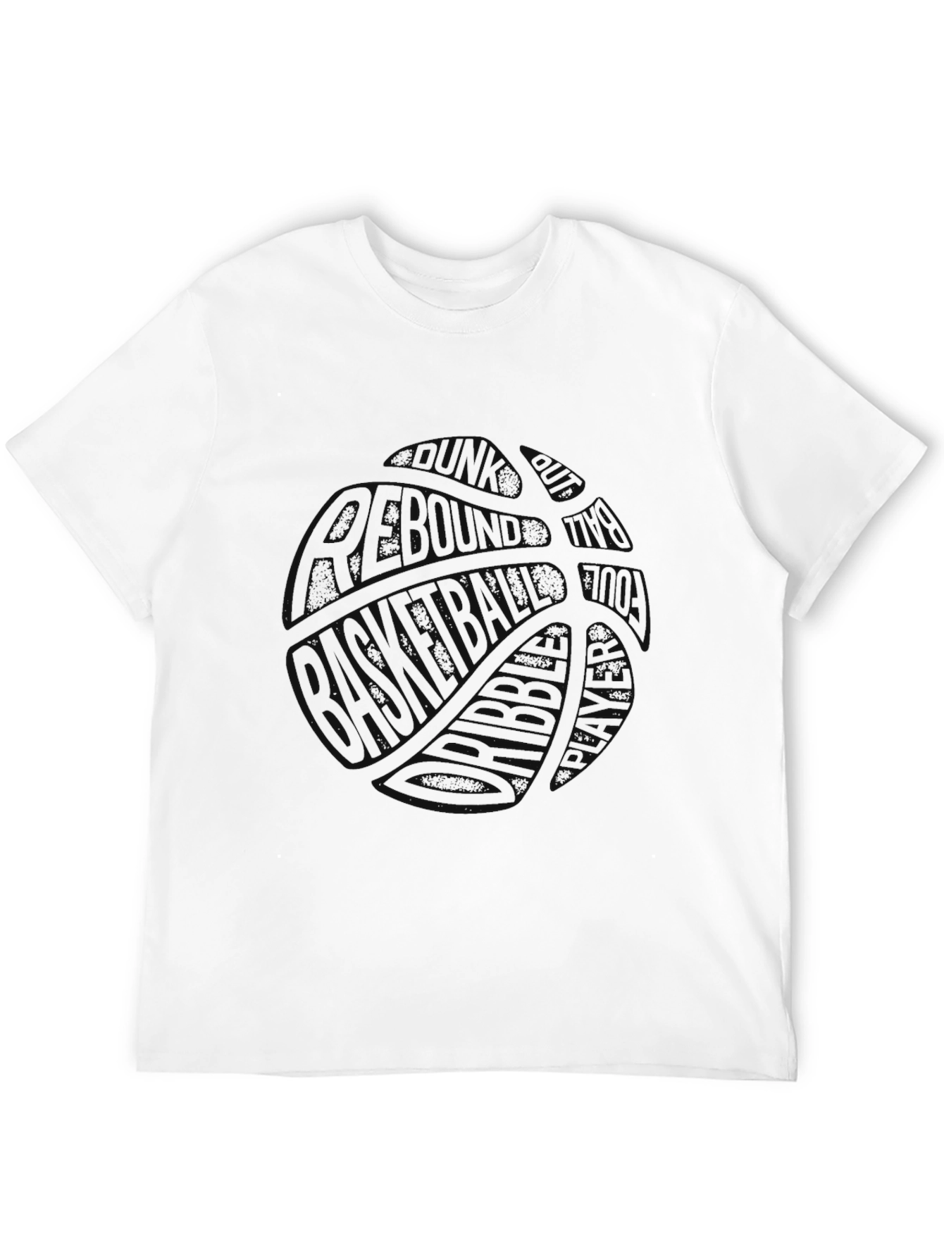 Mens Black Basketball Graphic Tee