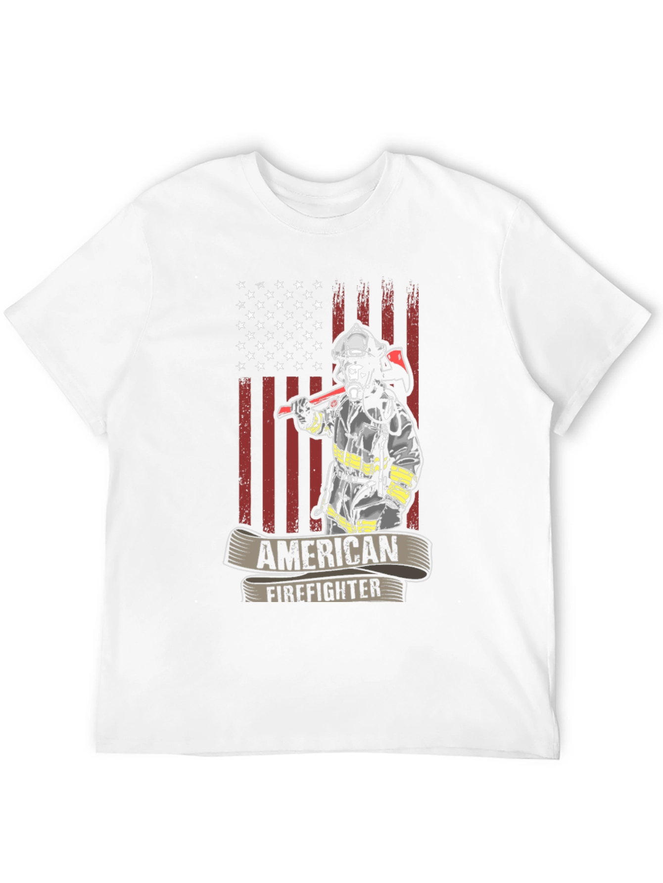 American Firefighter T-Shirt - USA Flag Design