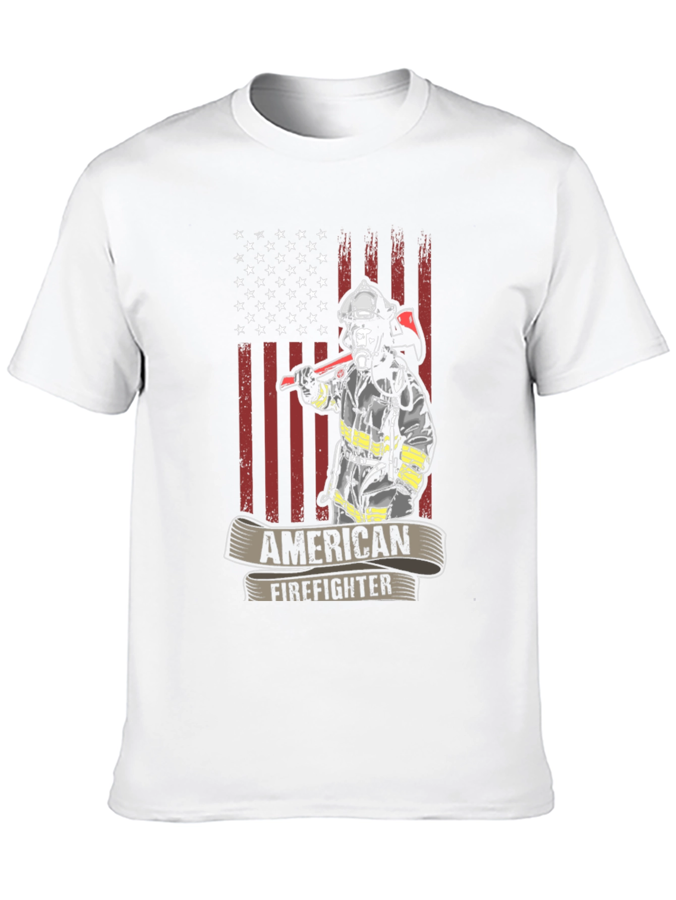 American Firefighter T-Shirt - USA Flag Design