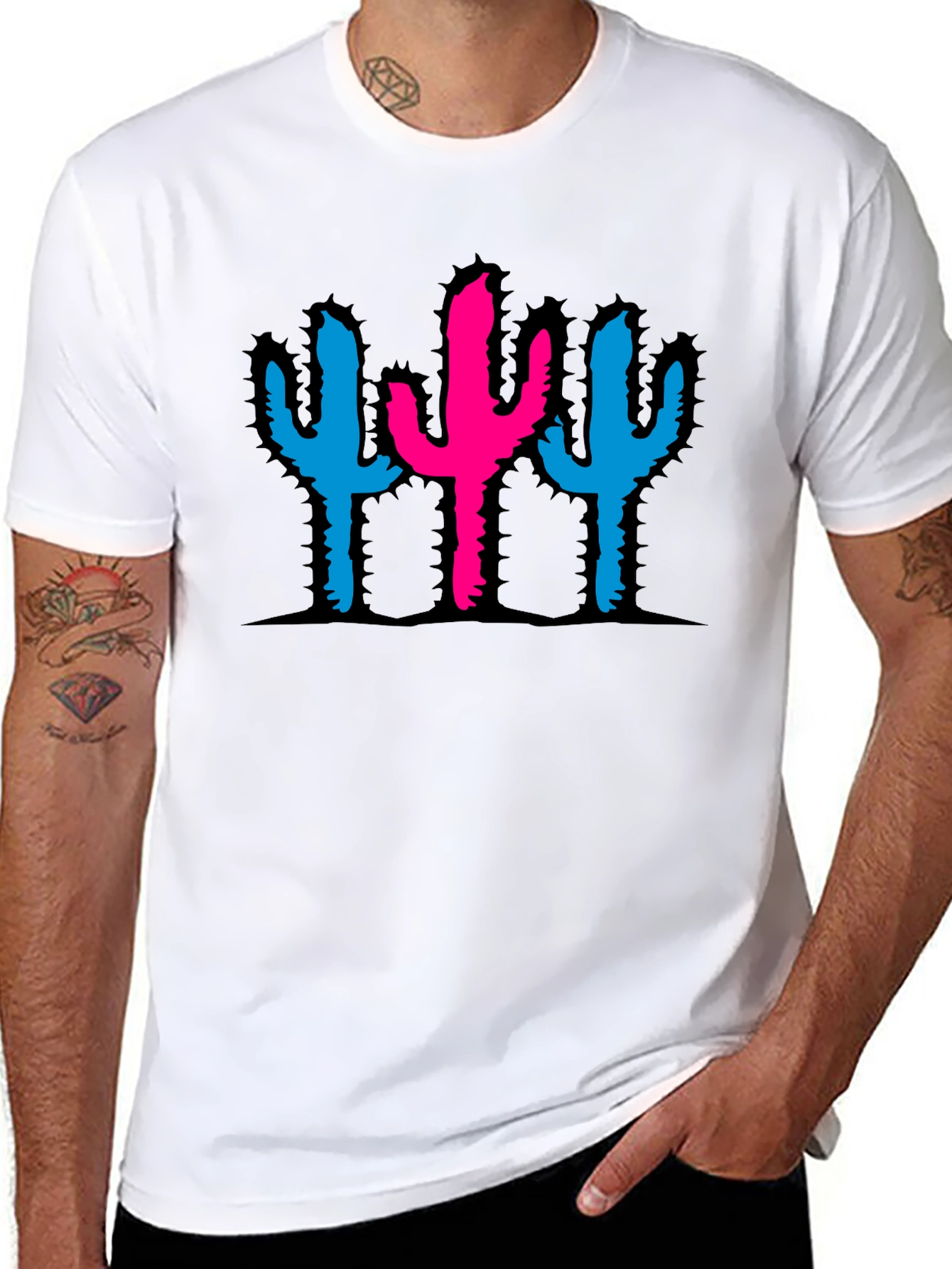 Cactus Graphic Black T-Shirt