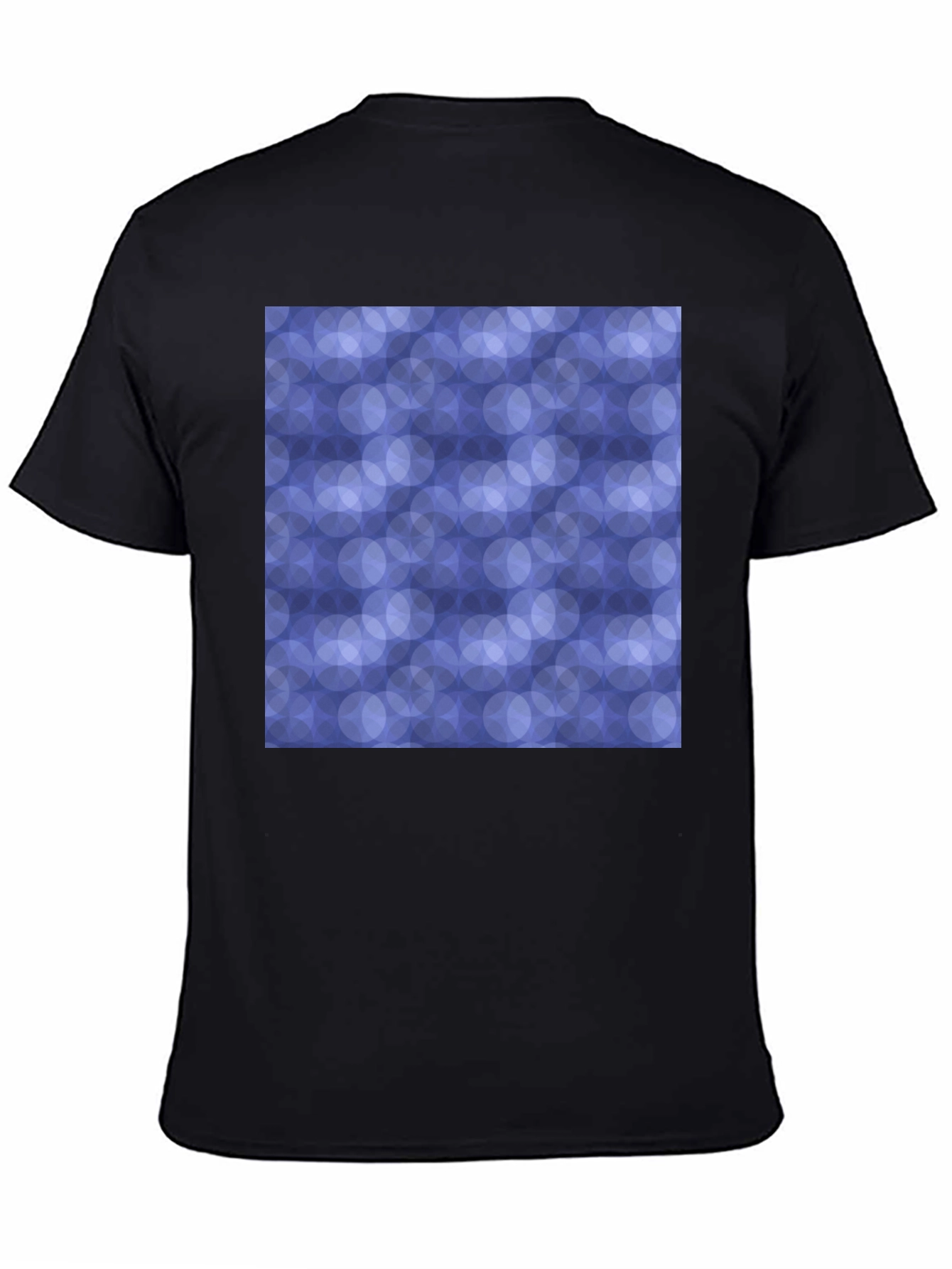 Abstract Circle Pattern Black T-Shirt