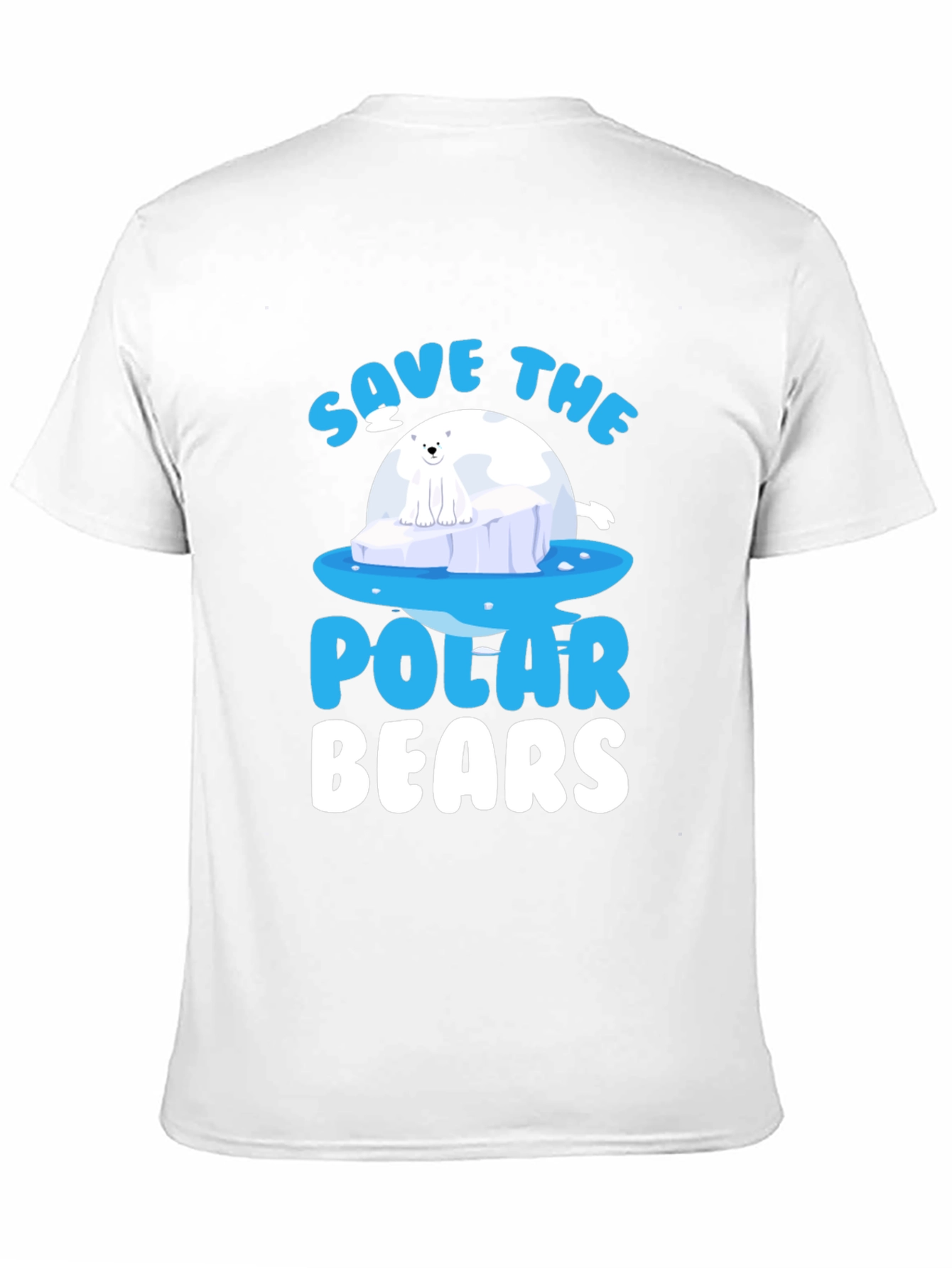 Save the Polar Bears T-Shirt - Black Cotton Tee