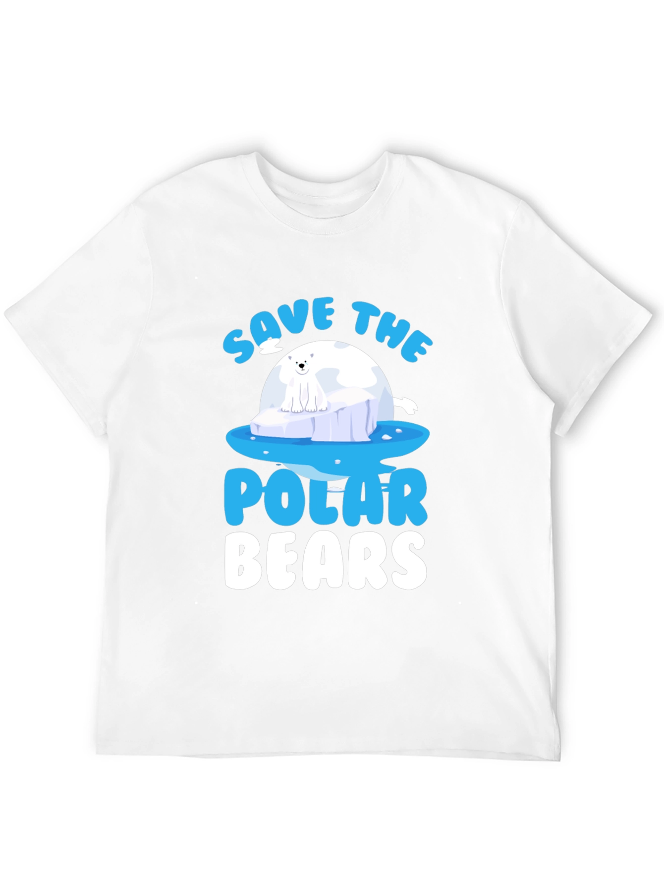 Save the Polar Bears T-Shirt - Black Cotton Tee