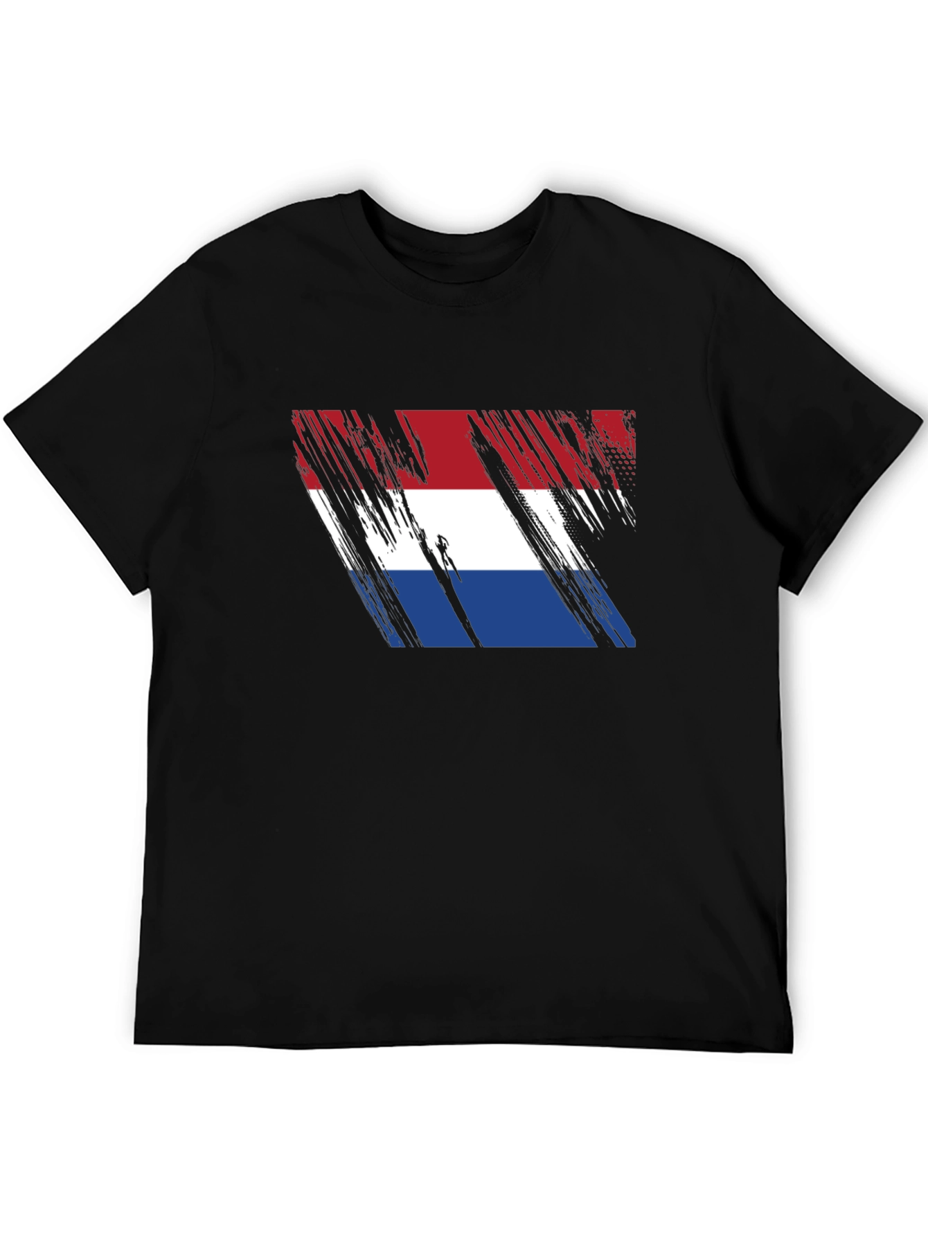 Netherlands Flag Brushstroke Graphic T-Shirt