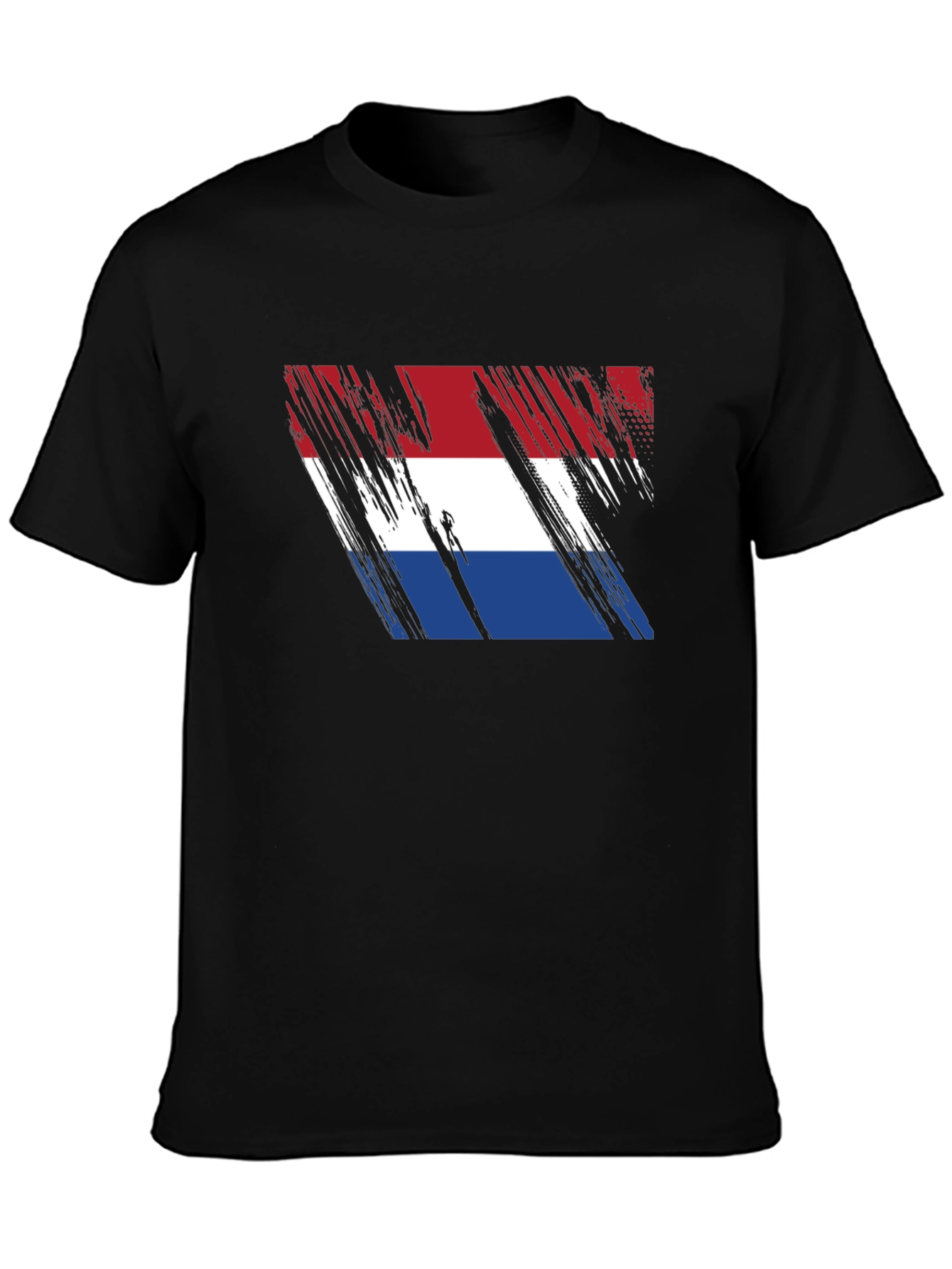 Netherlands Flag Brushstroke Graphic T-Shirt