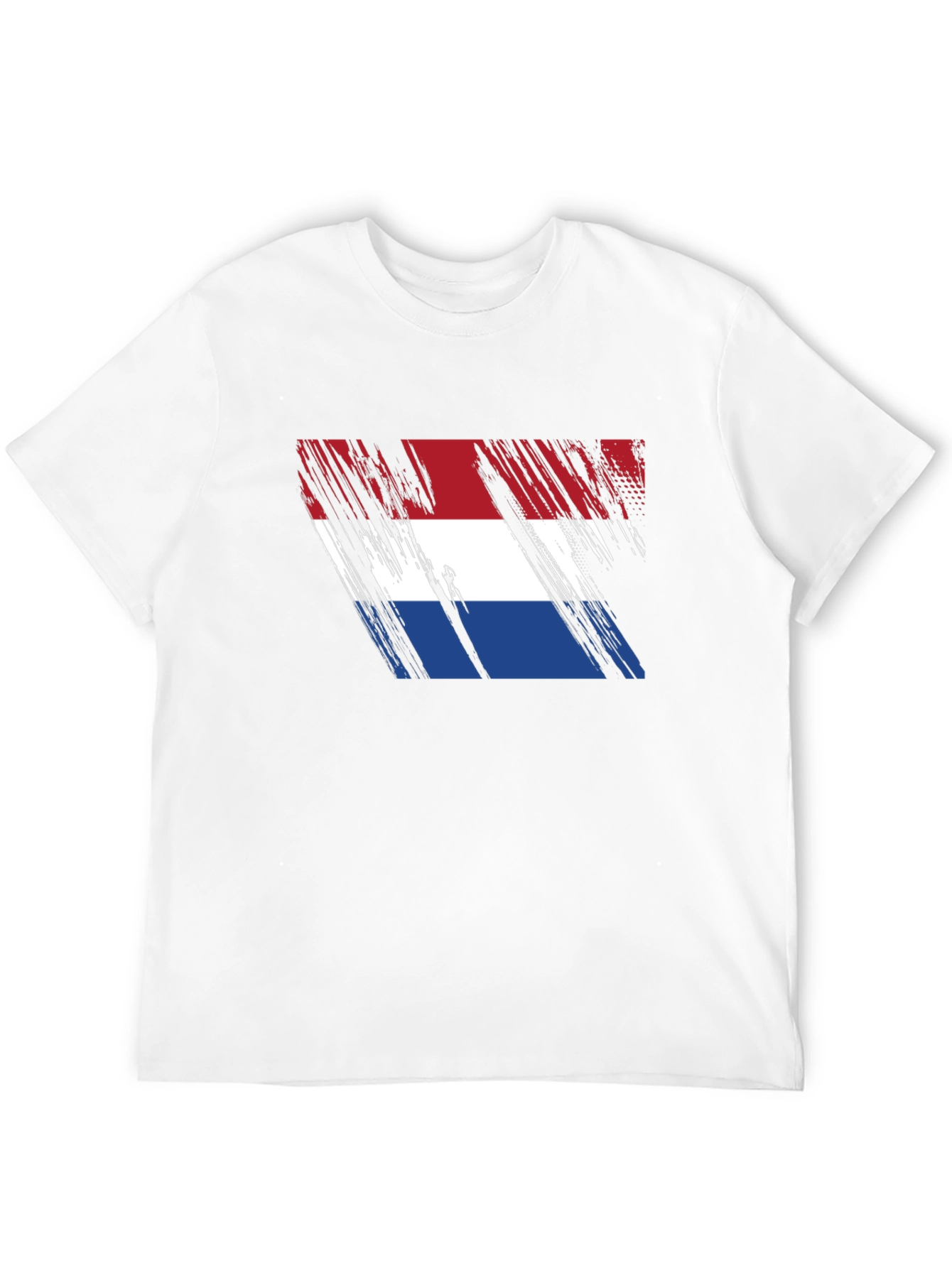 Netherlands Flag Brushstroke Graphic T-Shirt