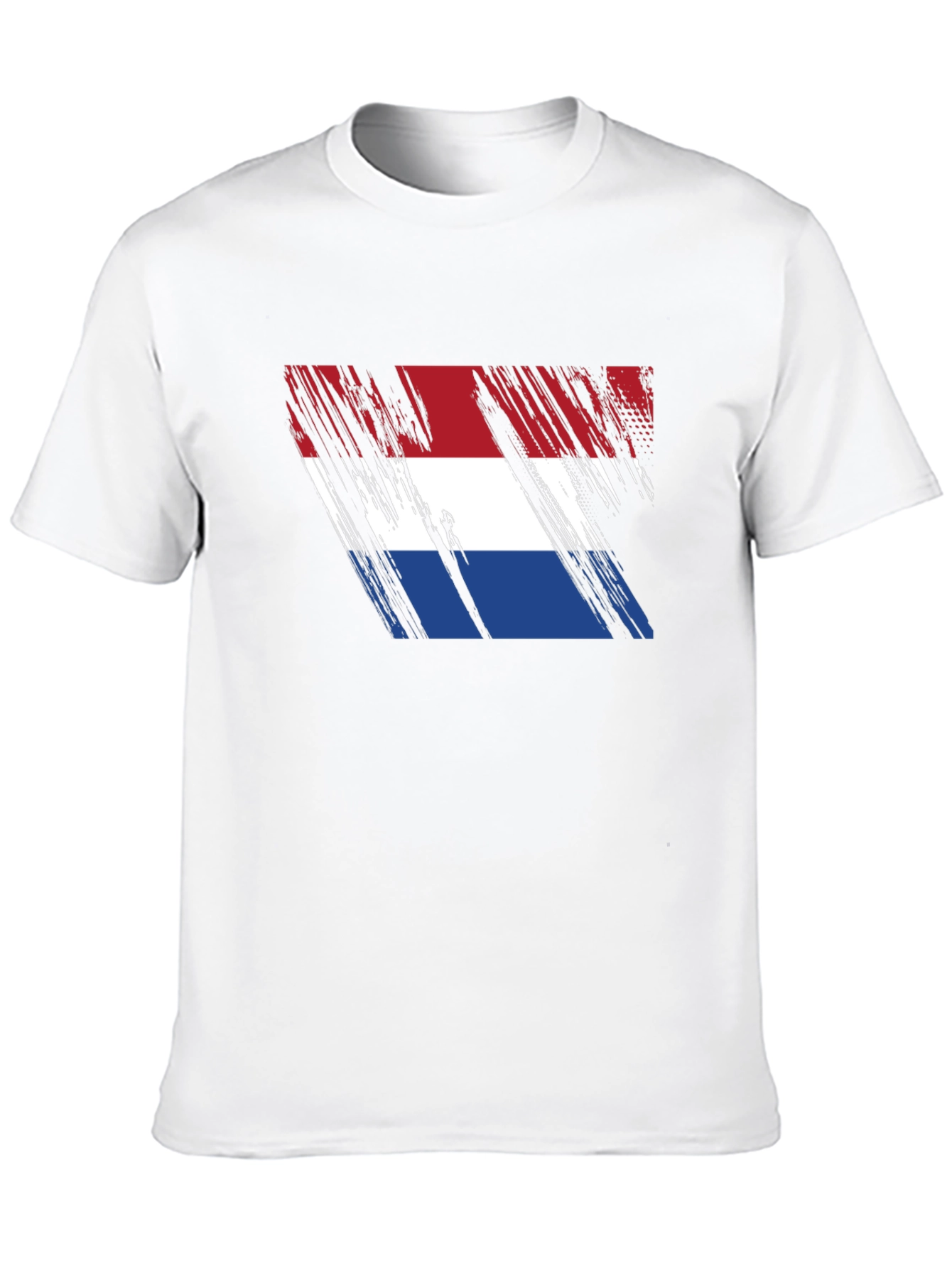 Netherlands Flag Brushstroke Graphic T-Shirt