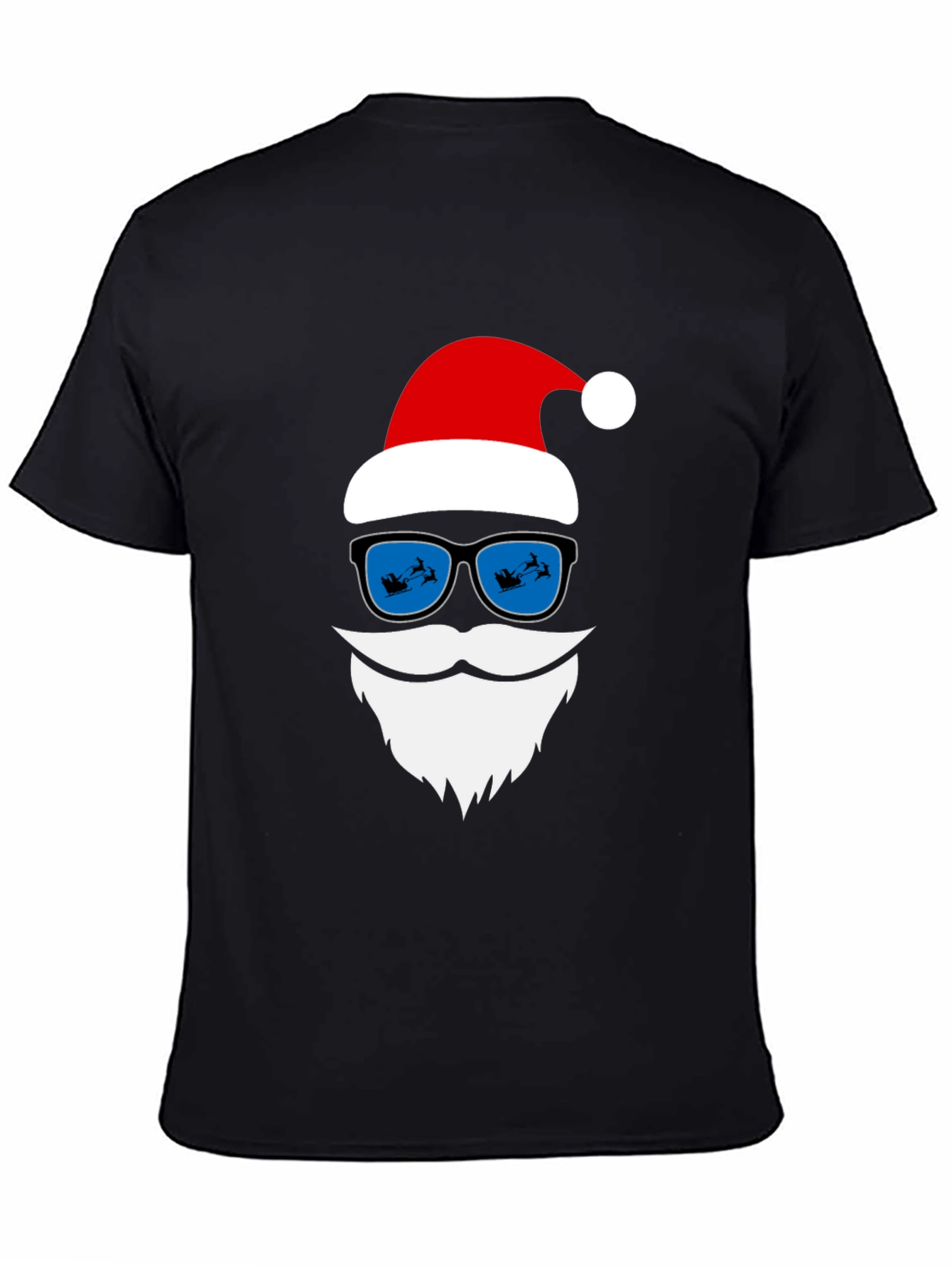 Cool Santa T-Shirt with Sunglasses Christmas Holiday Tee