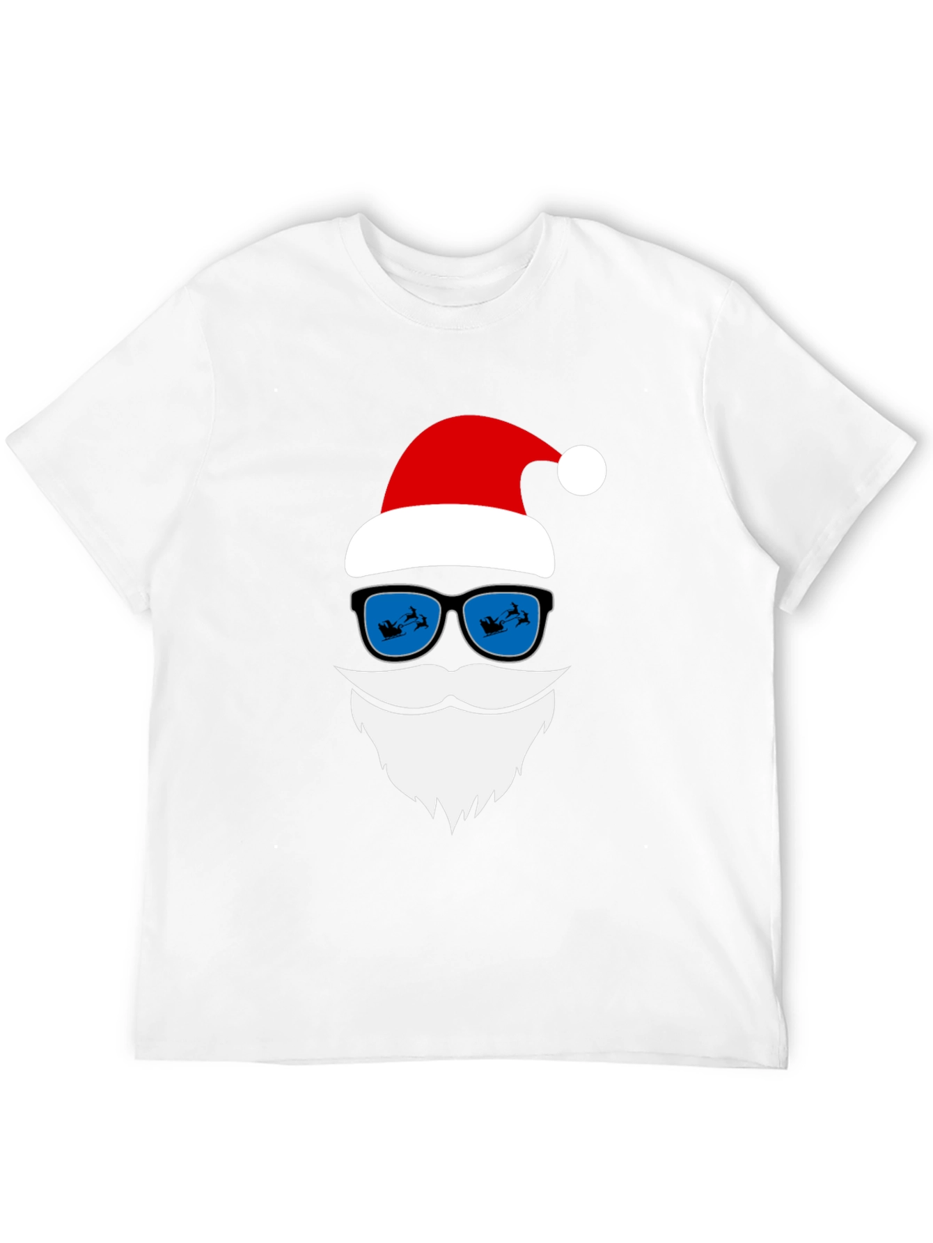 Cool Santa T-Shirt with Sunglasses Christmas Holiday Tee
