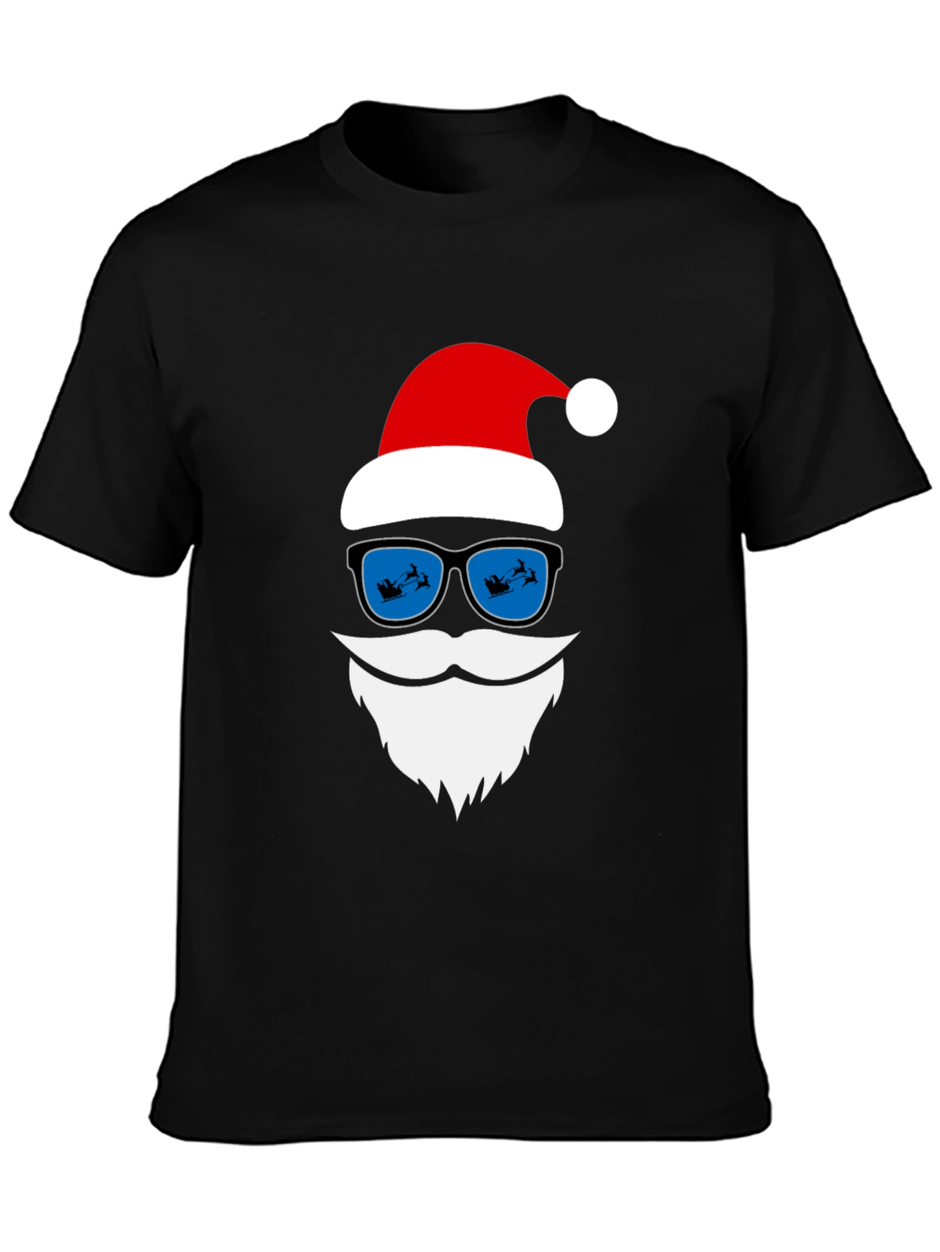 Cool Santa T-Shirt with Sunglasses Christmas Holiday Tee