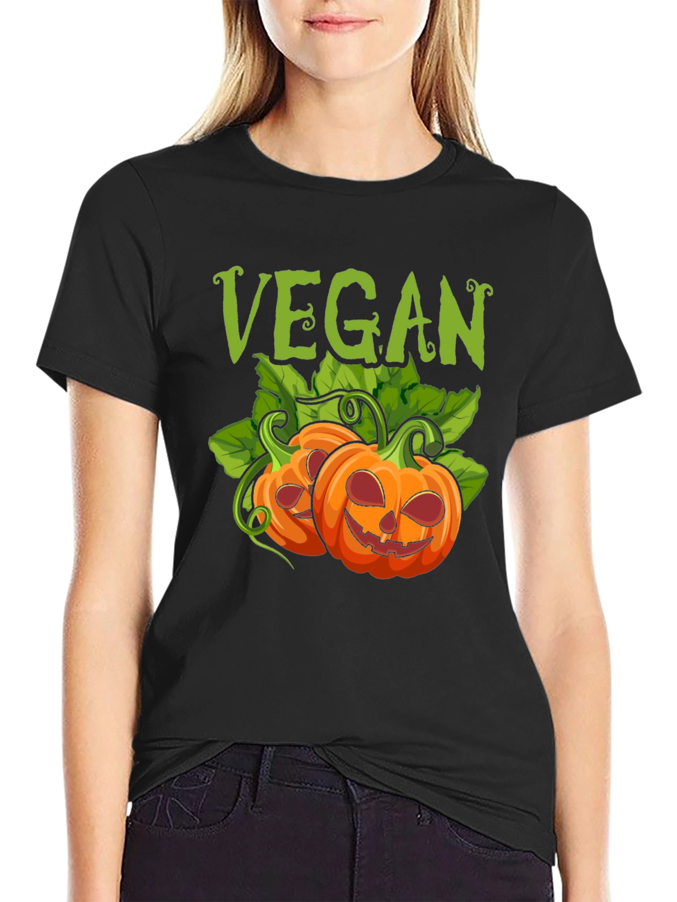 Vegan Halloween Pumpkin T-Shirt