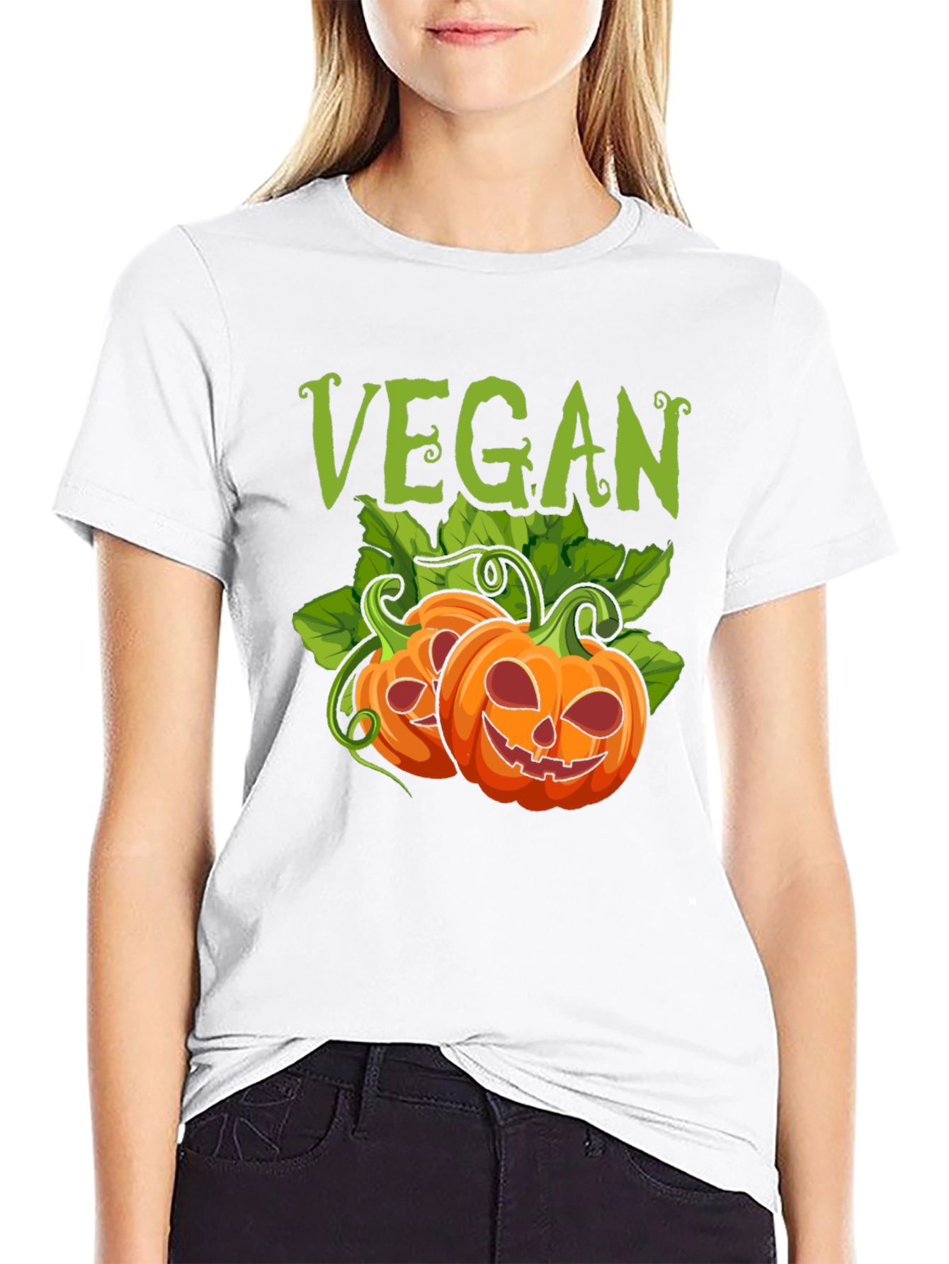 Vegan Halloween Pumpkin T-Shirt