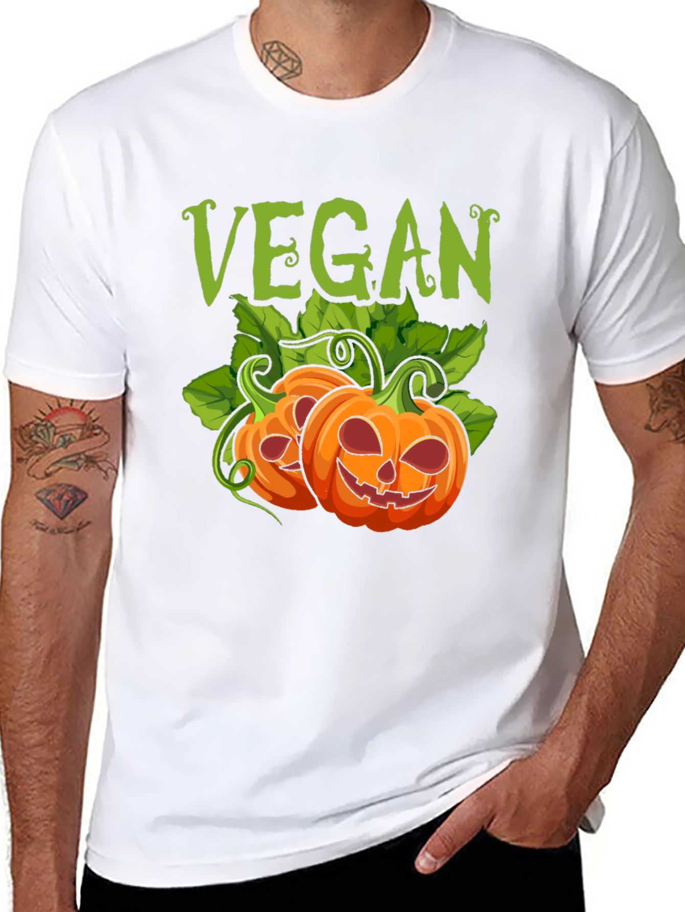Vegan Halloween Pumpkin T-Shirt