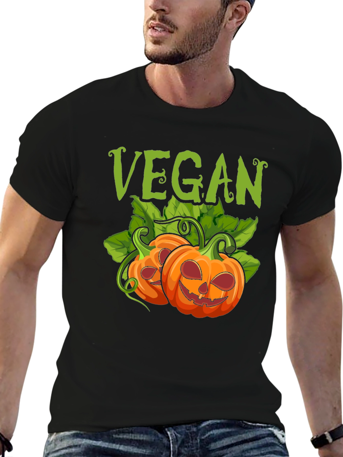 Vegan Halloween Pumpkin T-Shirt
