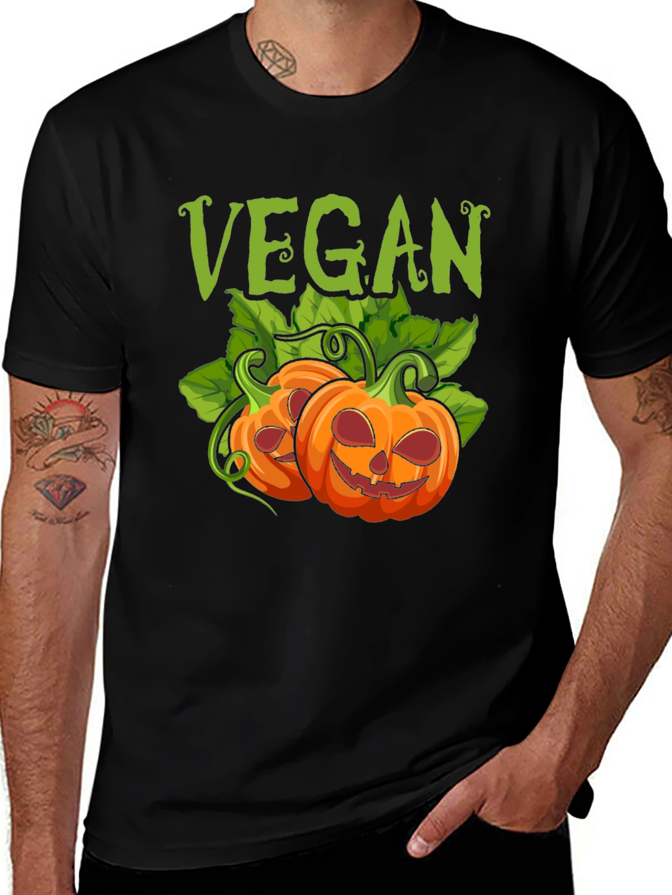 Vegan Halloween Pumpkin T-Shirt