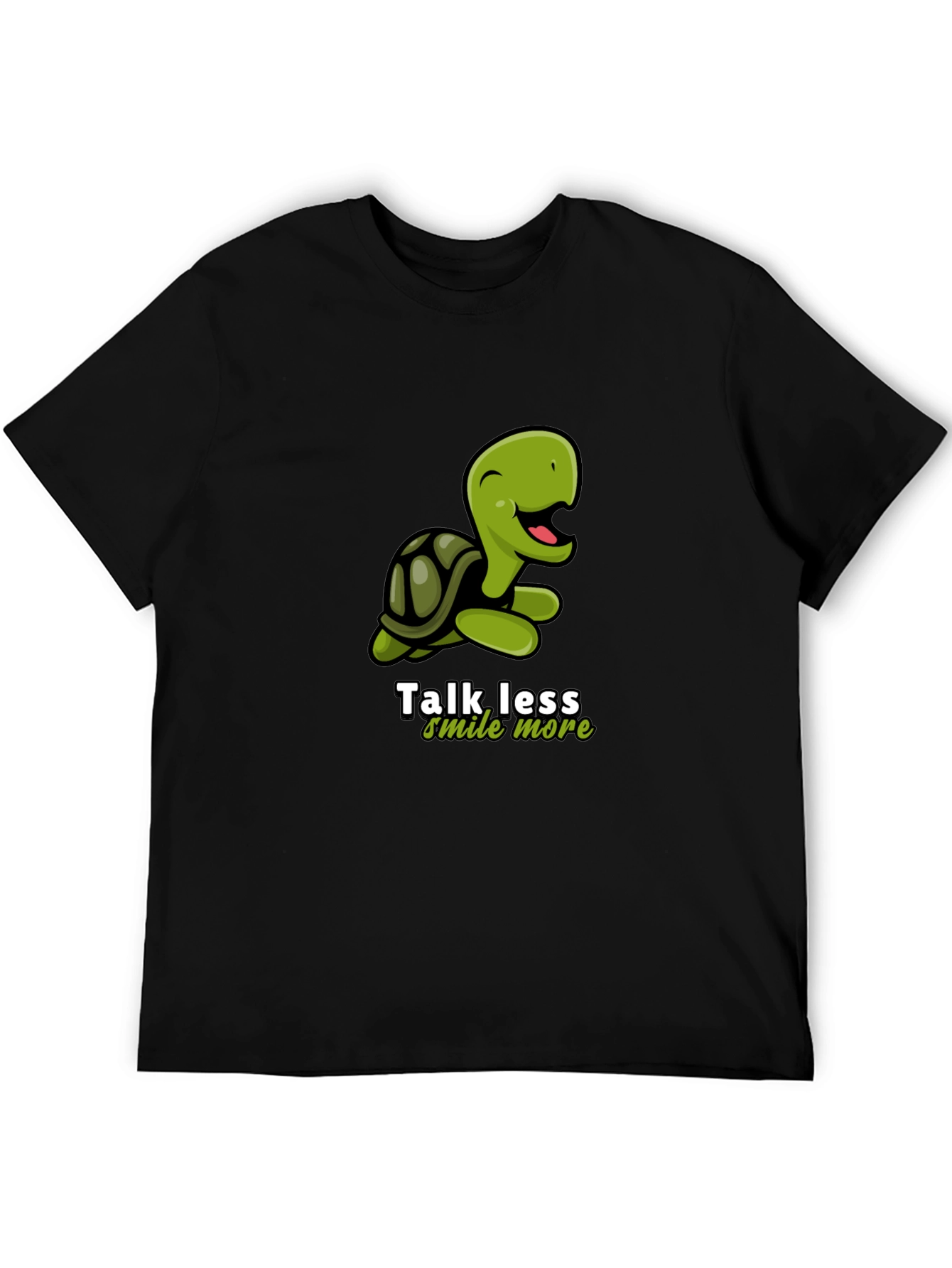 Talk Less Smile More Turtle Graphic T-Shirt