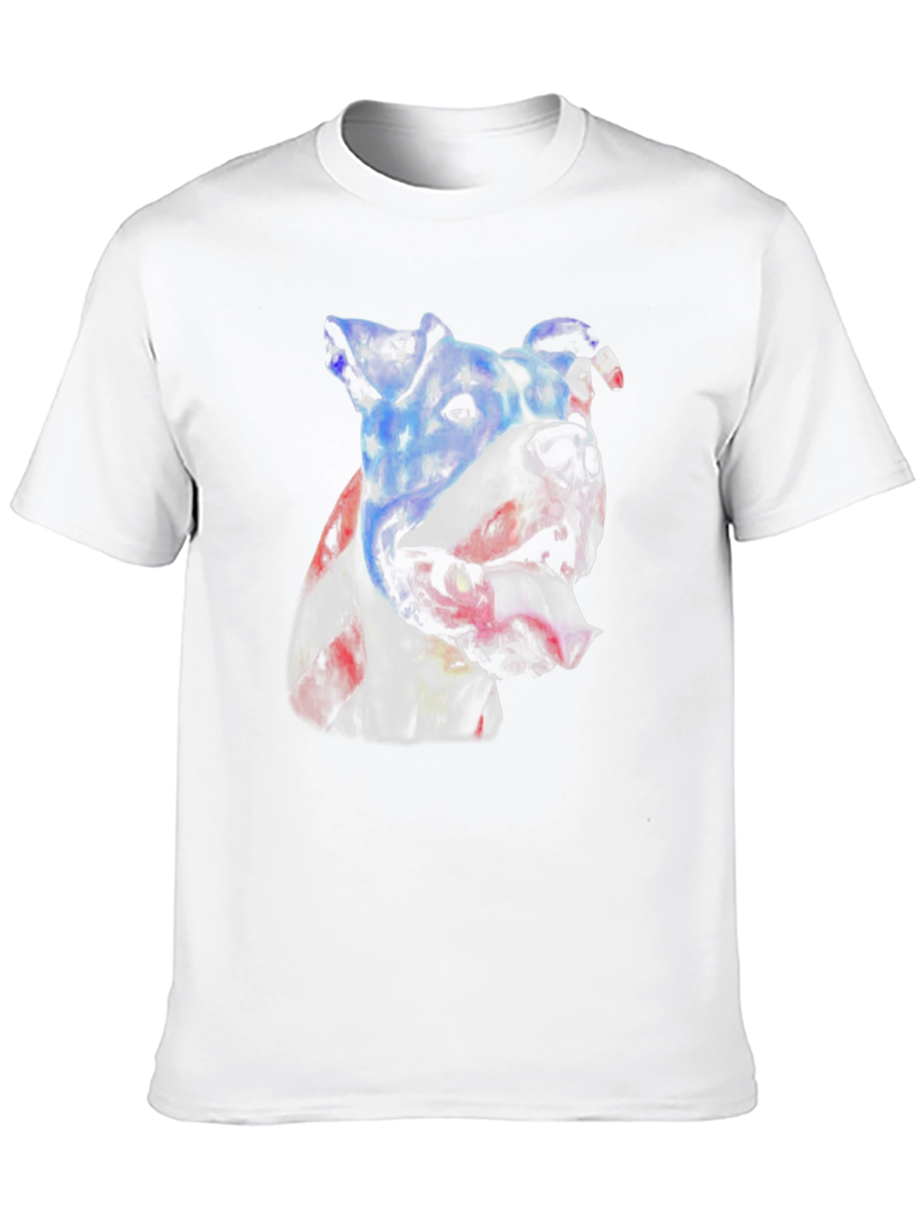 American Flag Dog Graphic Tee - Patriotic Pitbull Shirt