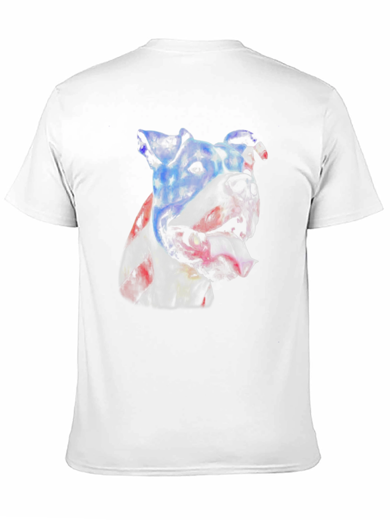 American Flag Dog Graphic Tee - Patriotic Pitbull Shirt