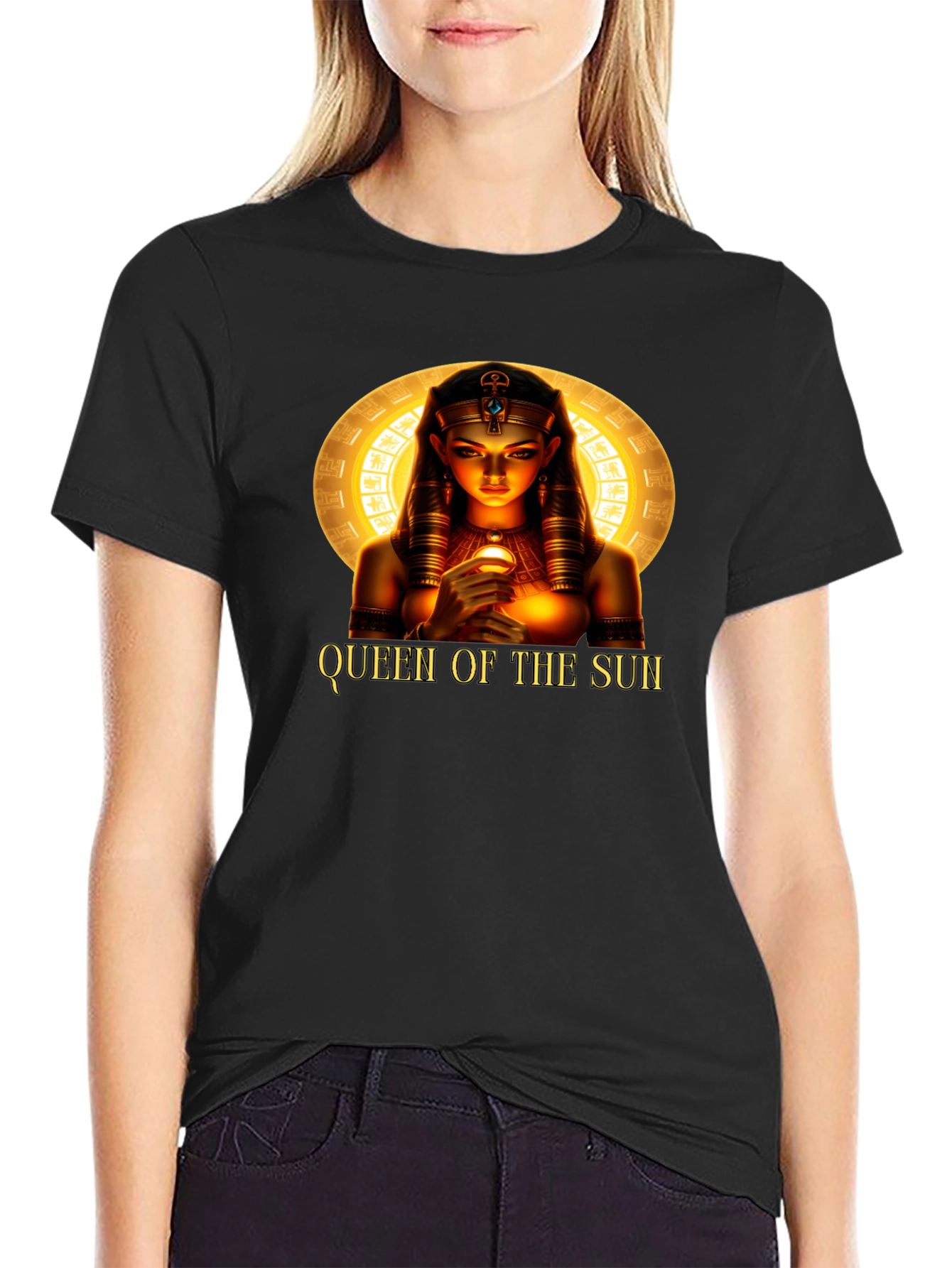 Queen of the Sun Graphic T-Shirt - Black