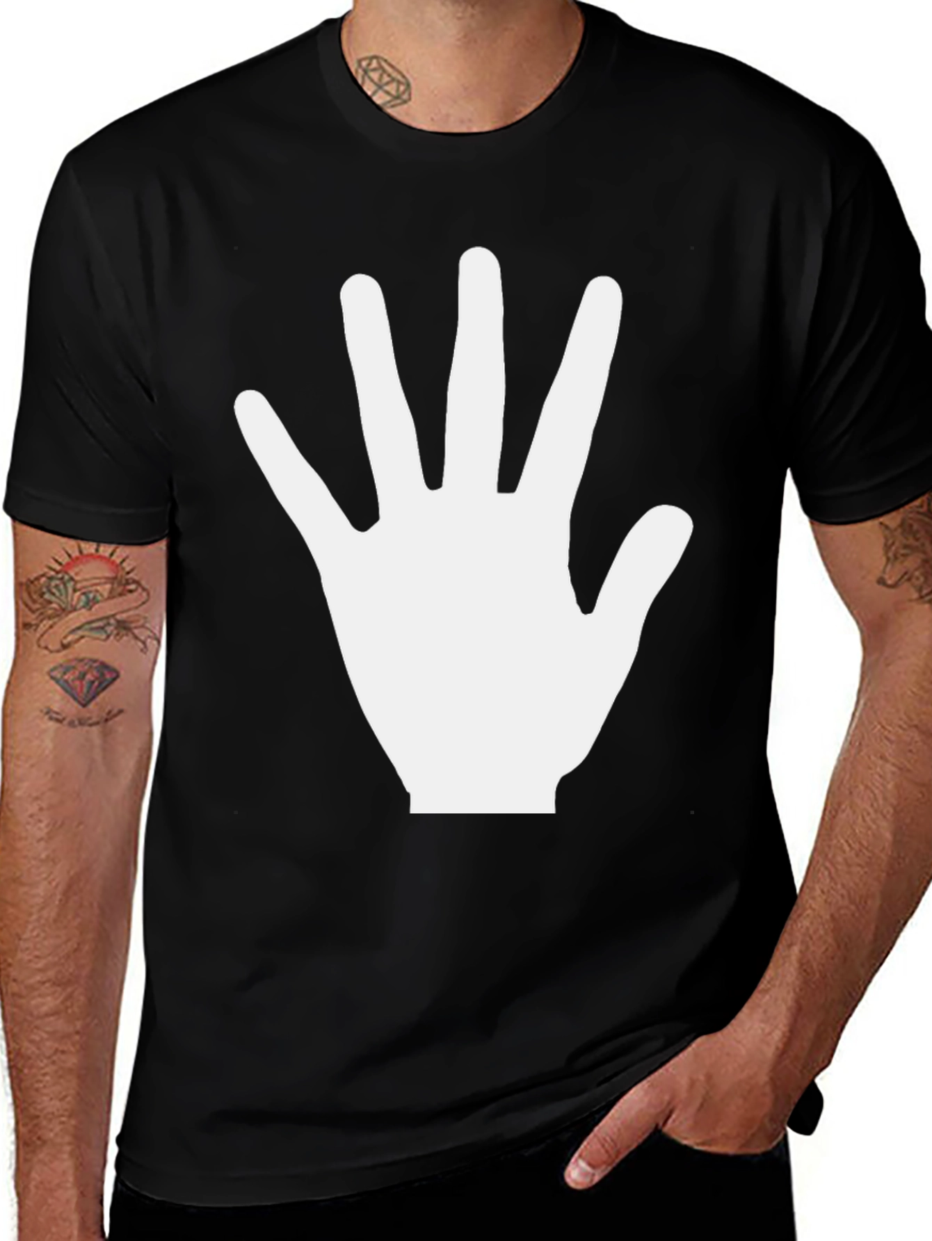 Hand Design T-Shirt - Modern Graphic Tee