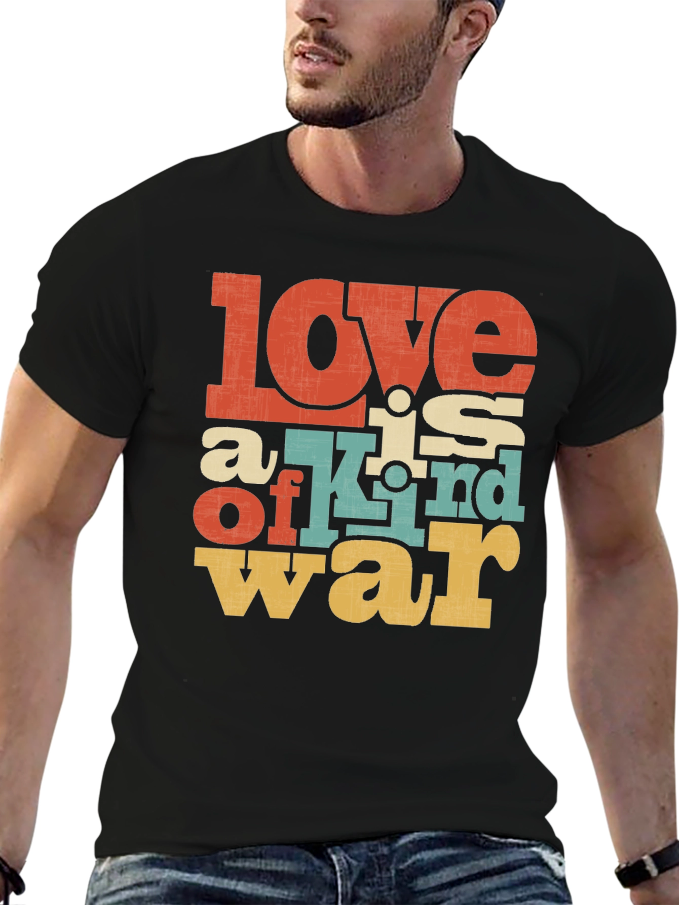 Love is War Graphic Tee - Retro Design