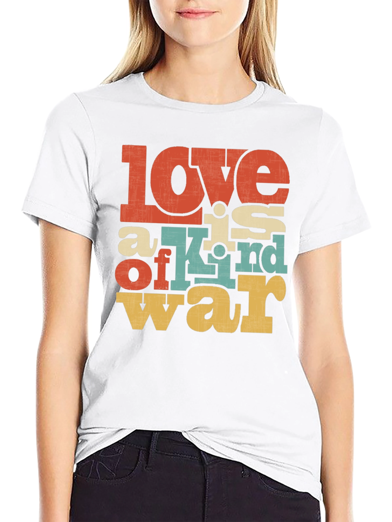 Love is War Graphic Tee - Retro Design