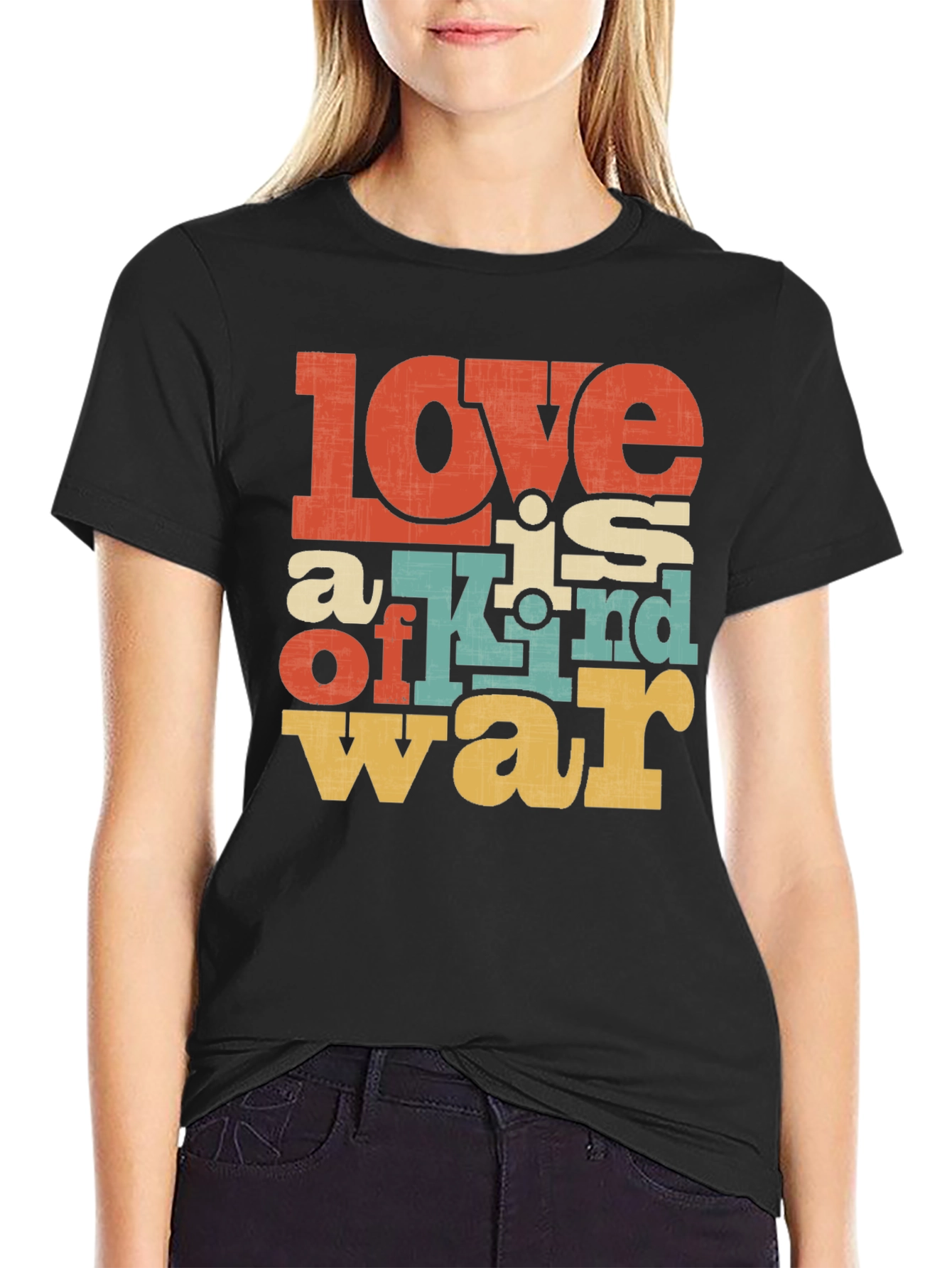 Love is War Graphic Tee - Retro Design
