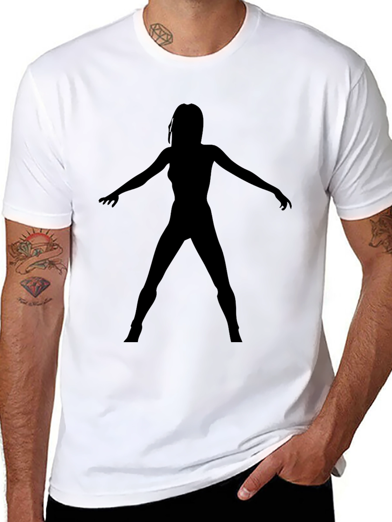 Silhouette Graphic Black T-Shirt