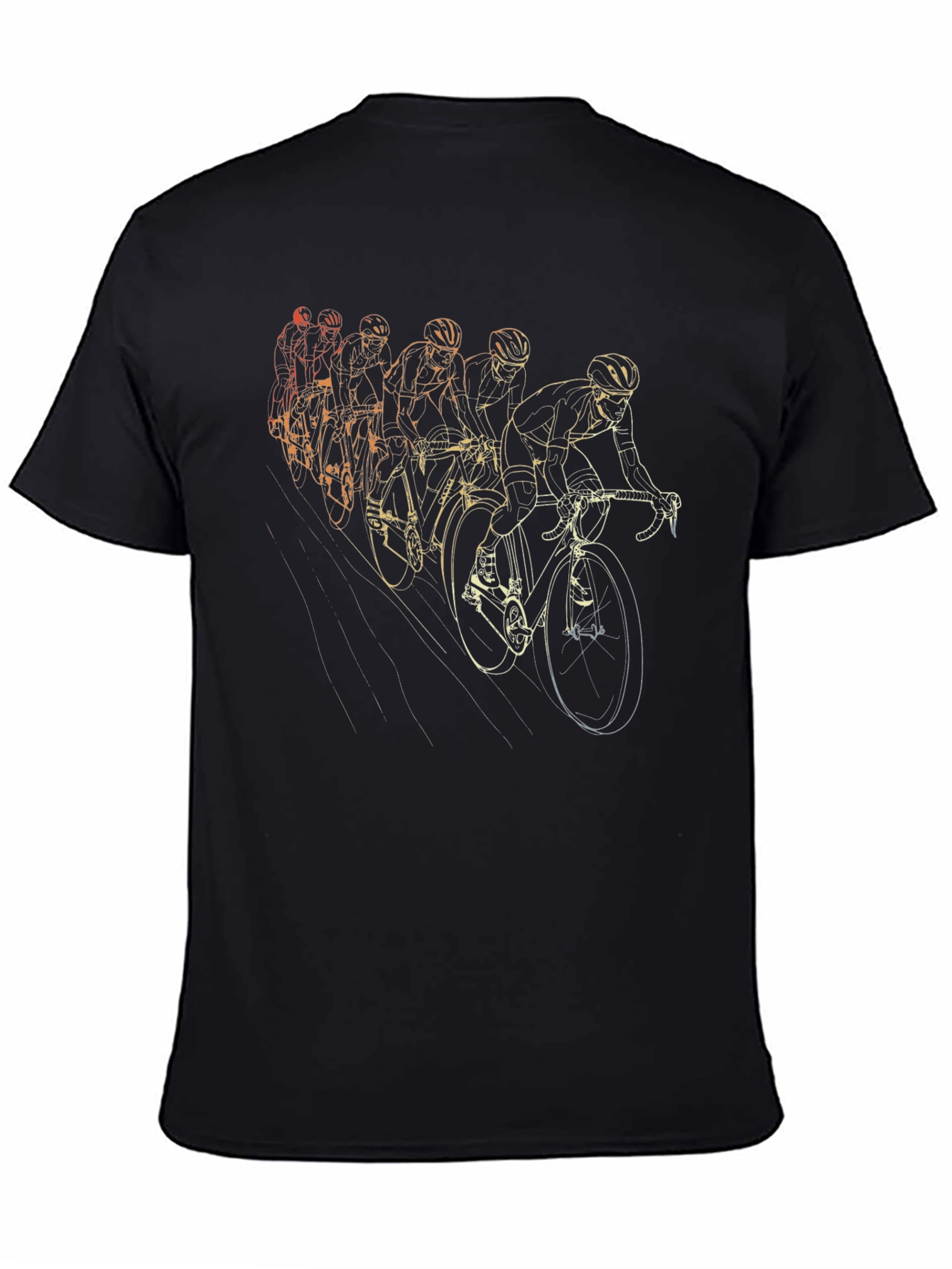 Cycling Team Graphic Tee - Black Cotton T-Shirt