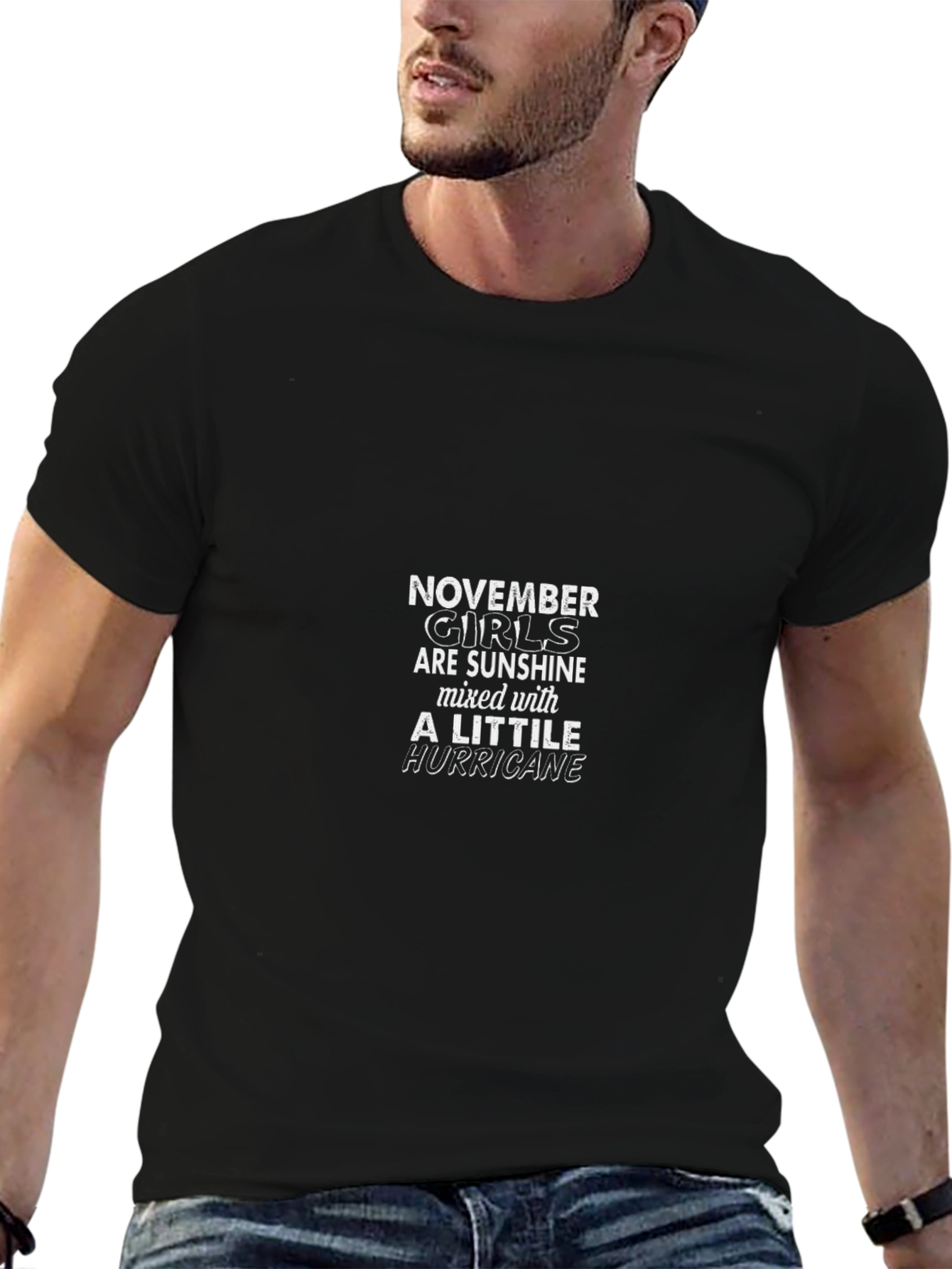 November Girls Sunshine Hurricane Black Tee