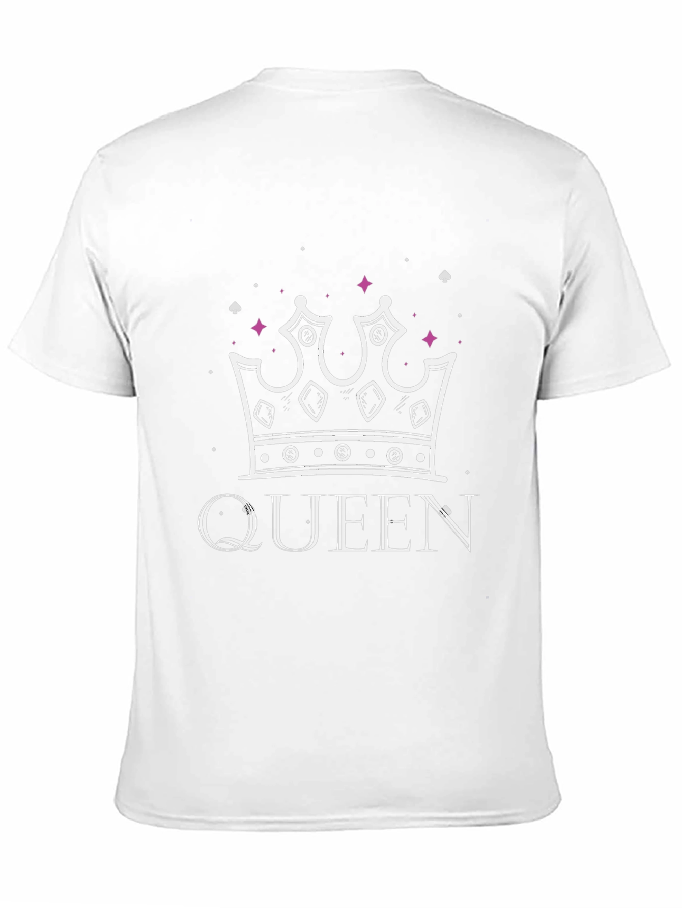 Queen Crown Graphic Print Black T-Shirt